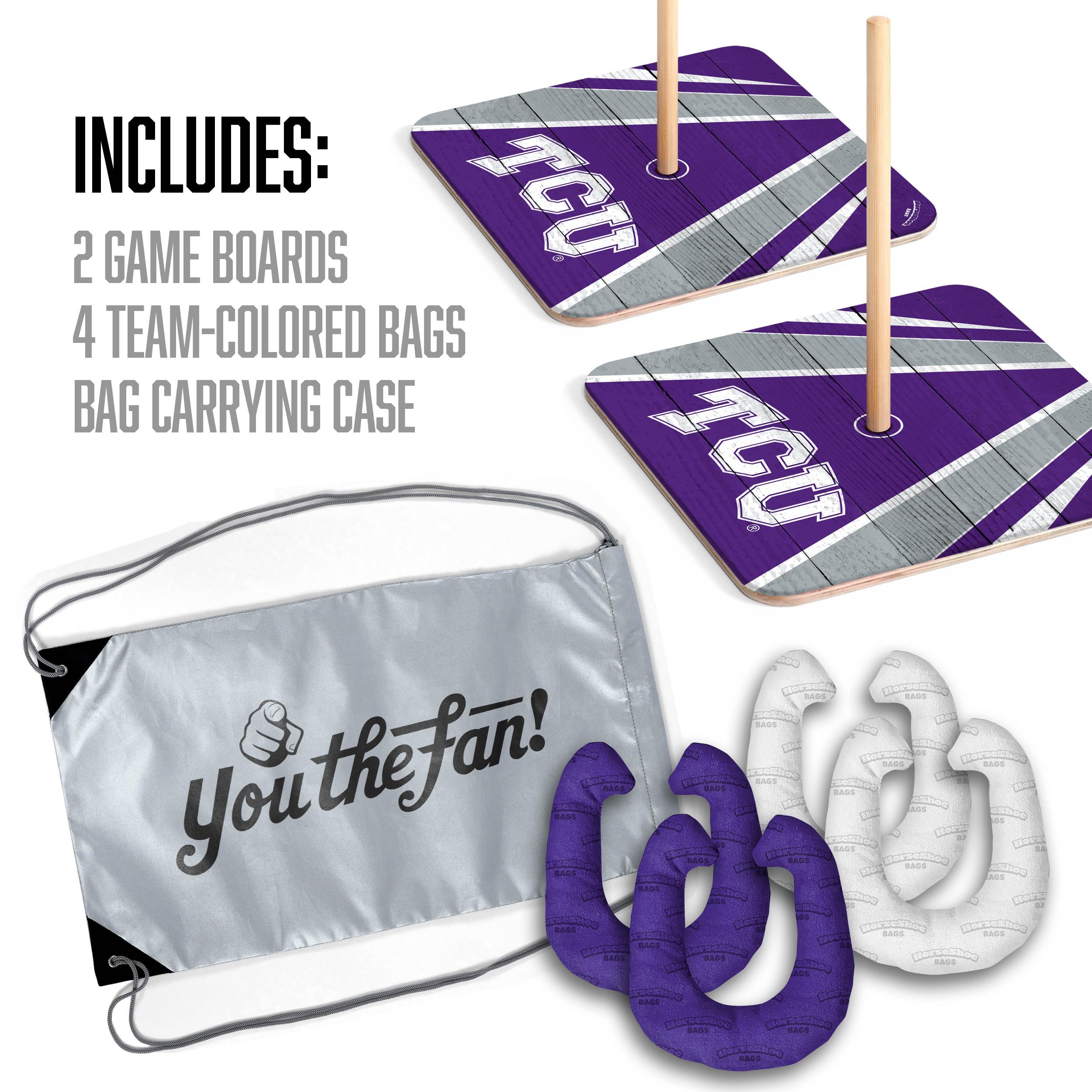 YouTheFan NCAA TCU Horned Frogs Horseshoe Bags - Durable Team Spirit Tote for Game Day, Tailgating & College Fan Accessories