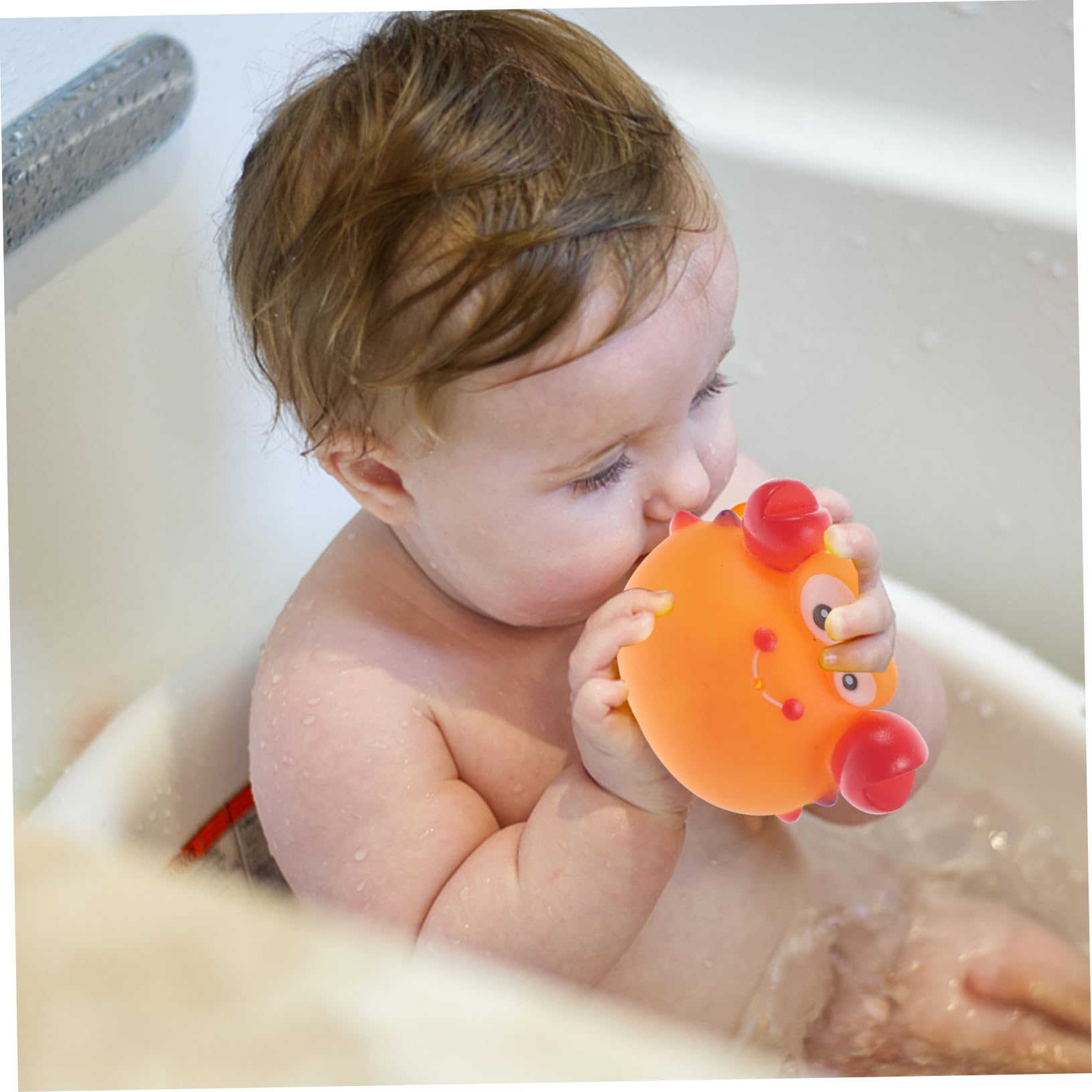 UPKOCH 6-Piece Bath Toys Set for Toddlers - Non-Toxic Vinyl Bathtub Toys for Kids, Floating Water Play Toys for Baby Bath Time Fun - Perfect for Sensory Play, Bath Time Learning & Pool Parties