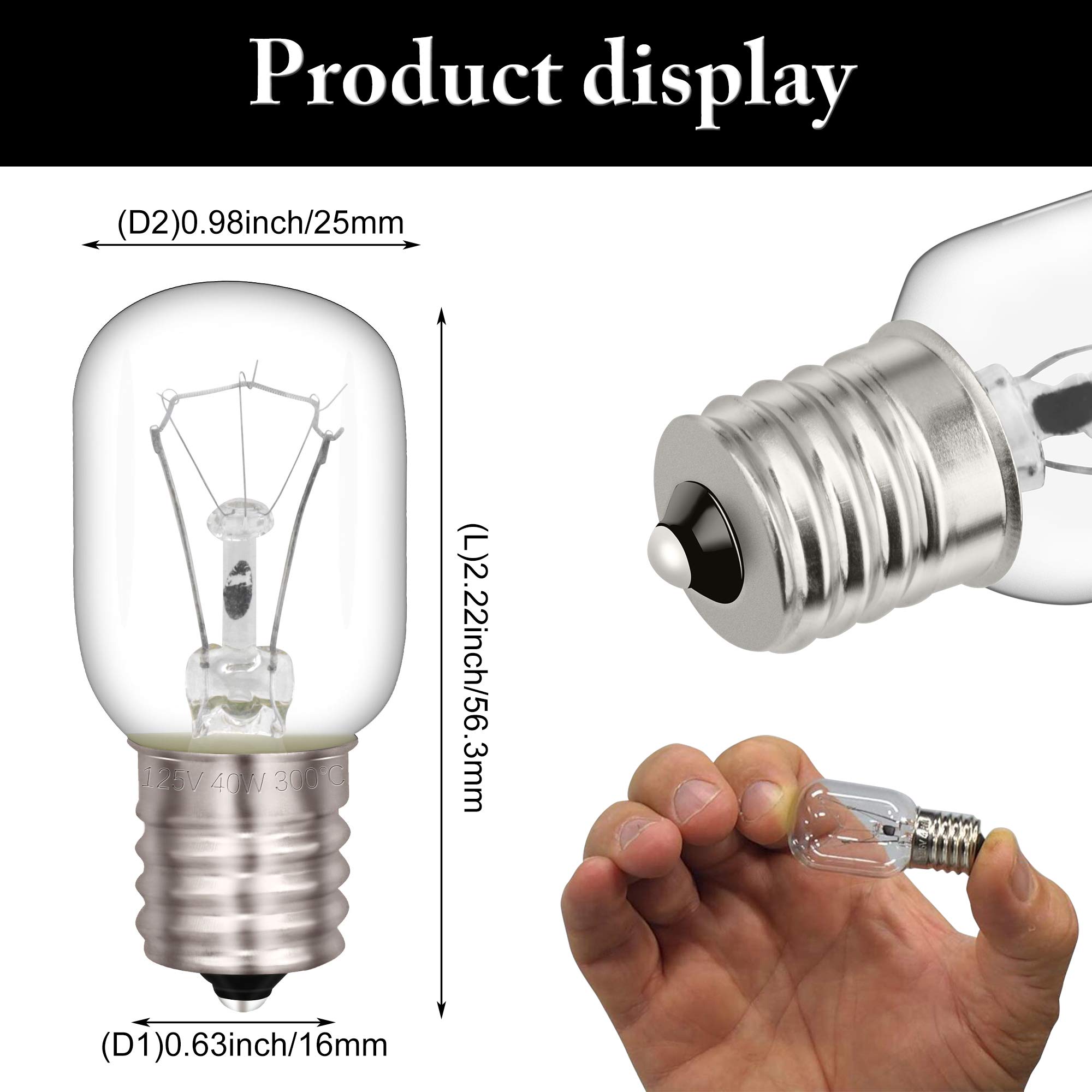 RDEXP 8206232A Microwave Light Bulb Replacement for Whirlpool E17 - 15 Pack - Compatible with Various Whirlpool Microwave Models - Perfect for Kitchen Lighting Repair and Maintenance