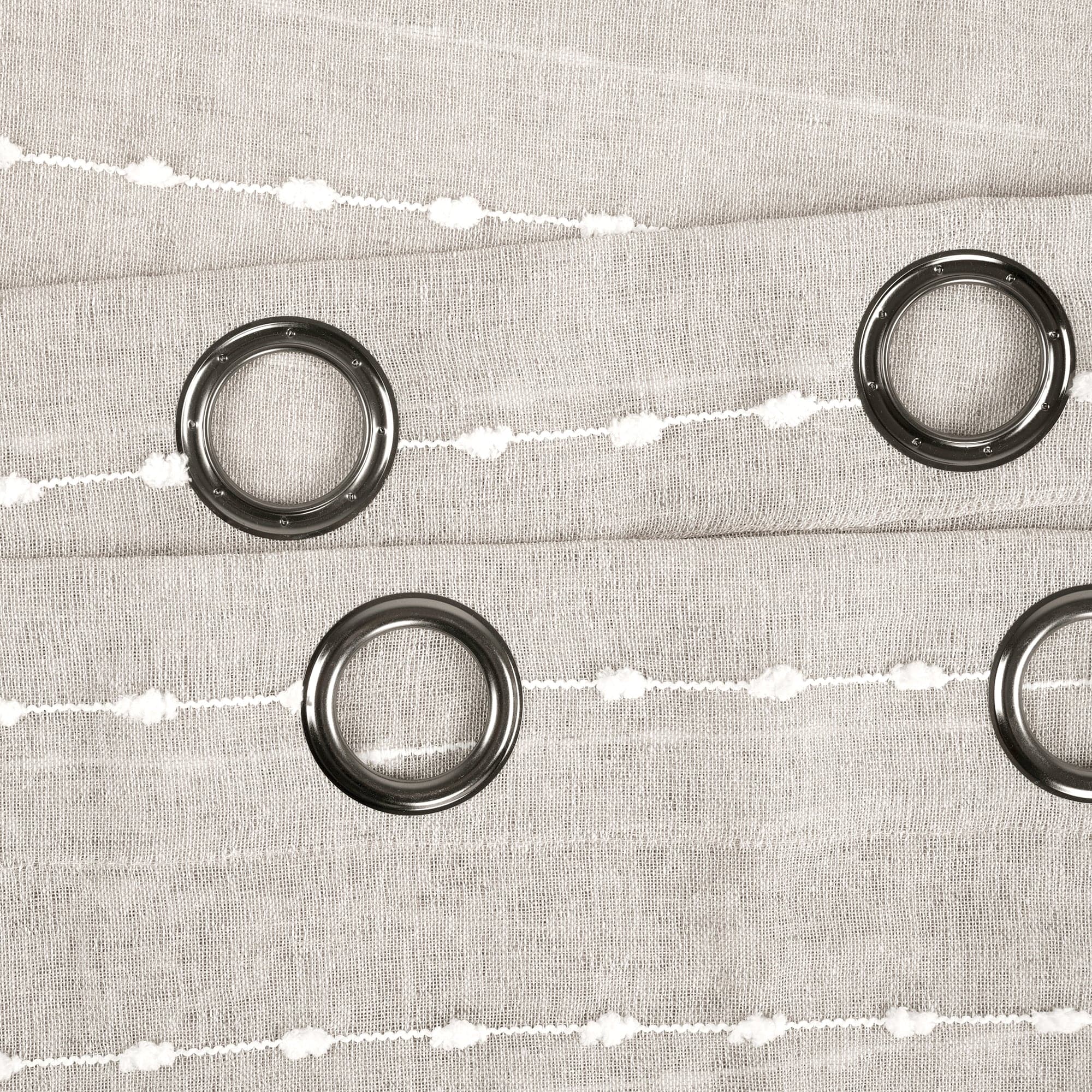 Farmhouse Style Textured Grommet Sheer Curtains - Ultra Wide Window Panels for Living Room, Bedroom & Dining Room Decor
