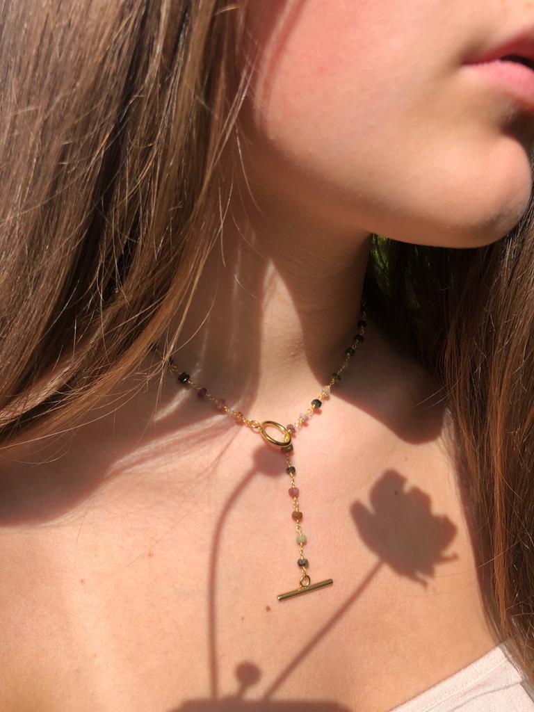 CARINA Elegant Lariat Necklace for Women - Dainty Gold Plated Layering Chain - Perfect for Everyday Wear, Date Nights & Special Occasions