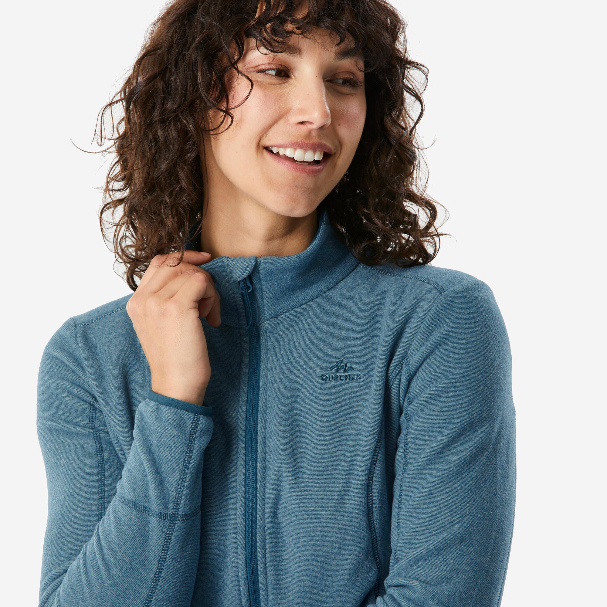 Quechua Women's MH120 Fleece Jacket - Warm Winter Outdoor Jacket for Hiking, Camping & Casual Wear