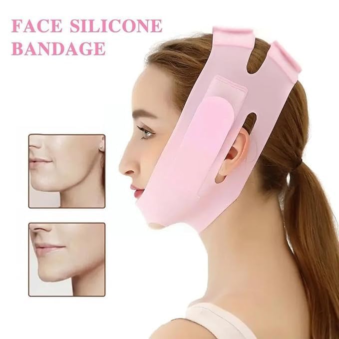 **Anti-Aging Silicone Face Mask for Women & Men – V-Lift Tightening Band for Cheek, Chin & Double Chin Reduction – Skin Firming & Slimming Facial Bandage (1 Count) – Perfect for Home Spa & Skincare Routine**