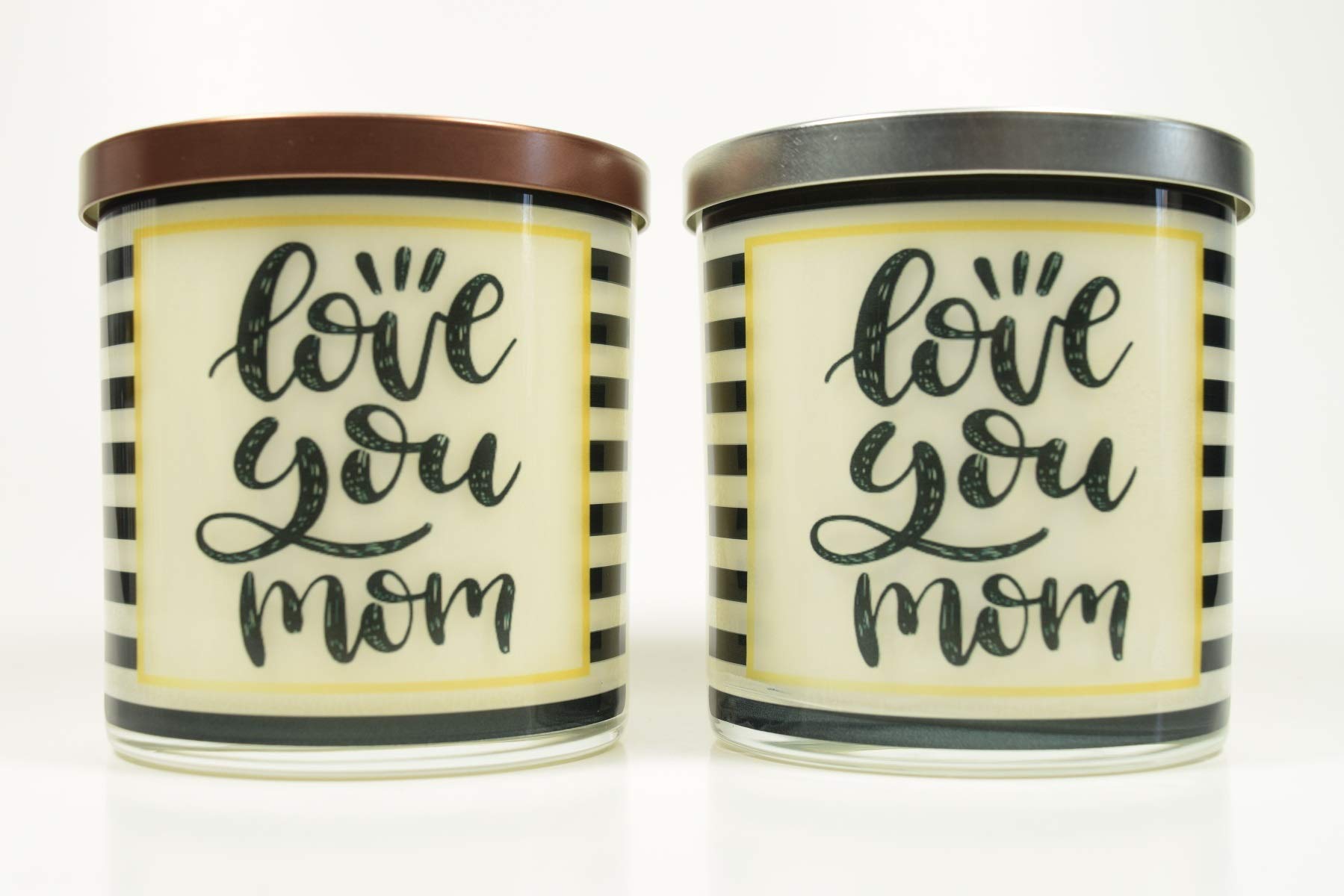 Love You Mom Soy Candle - 12oz Natural Handmade Scented Candle in Glass Jar | Thoughtful Mother's Day Gift Idea with Custom Message | Perfect for Relaxation, Home Decor & Romantic Ambiance