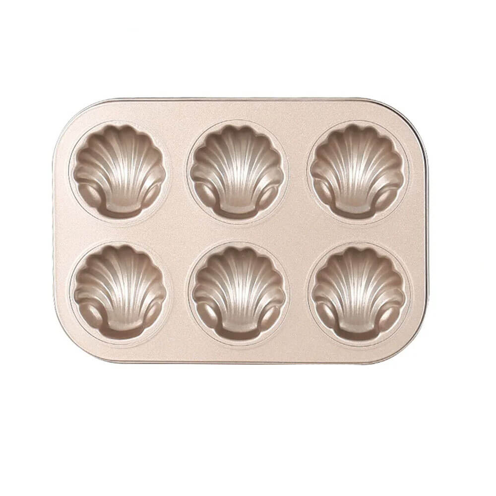 Weston Premium Carbon Steel 6-Well Baking Pans for Muffins & Cupcakes - Heavy Duty Non-Stick Cookie Sheet for Oven, Perfect for Home Baking, Parties & Professional Bakeries