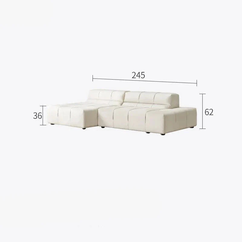 Modern Minimalist Luxury Sectional Sofa Set - Corner Couch for Living Room, Lounge & Home Theater - Soft Fabric Upholstery & Comfortable Seating