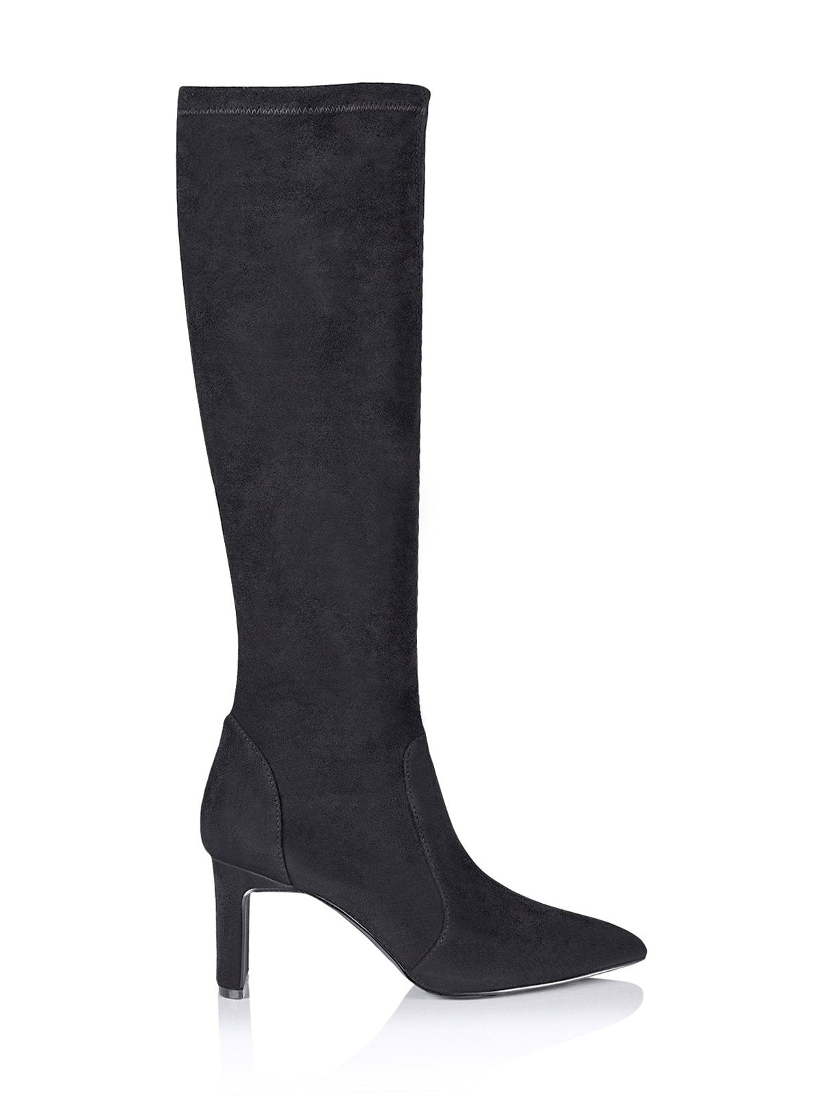 Bradley Knee High Stretch Boots for Women - Black Microfiber Fashion Boots - Perfect for Fall, Winter & Casual Outfits