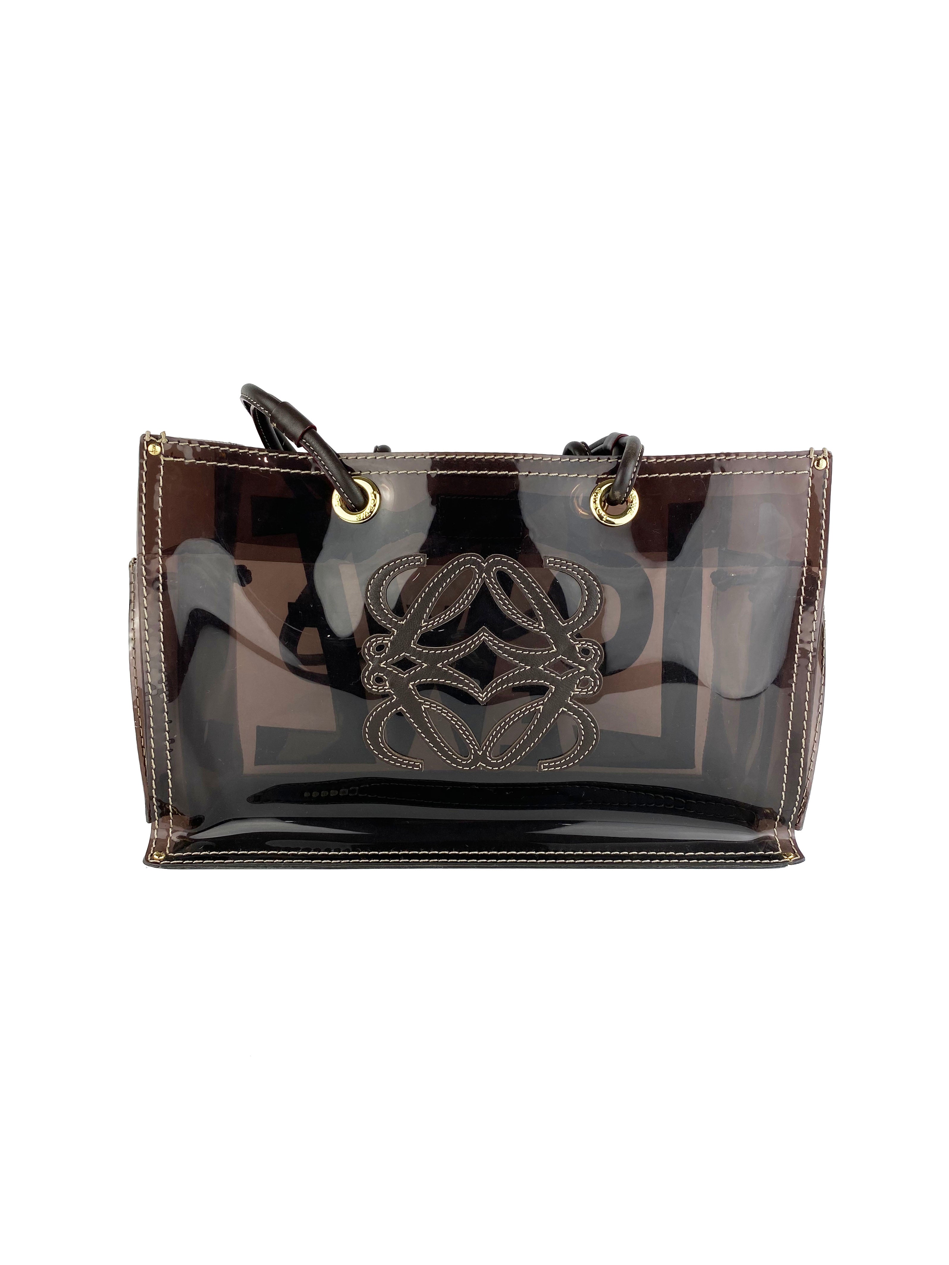 Loewe Amazona Leather Tote Bag for Women - Premium Brown Handbag for Work, Travel & Everyday Use