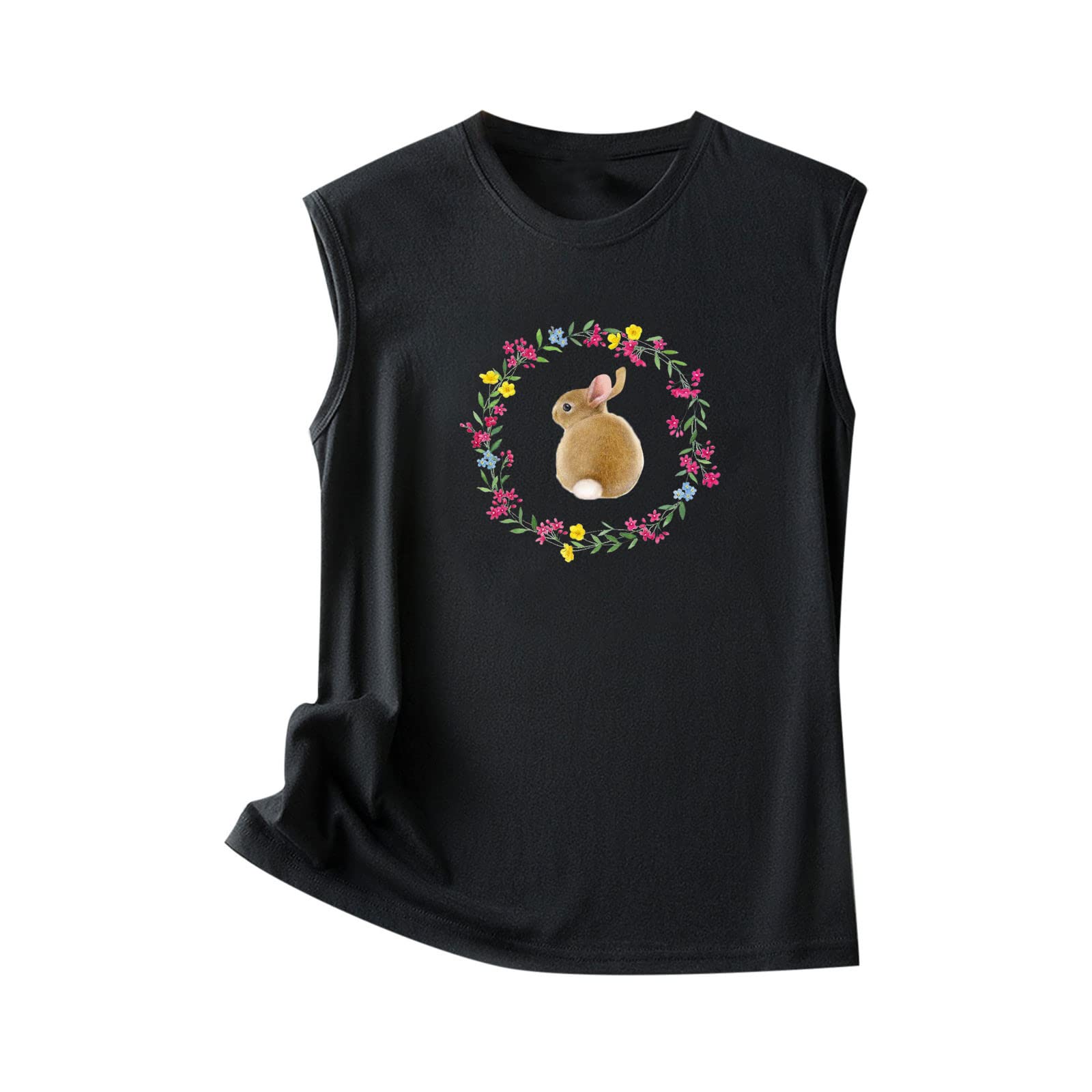 Easter Egg Tank Top for Women - Cute Graphic Tee Summer Sleeveless Blouse - Perfect for Mother's Day, Beach Outfits & Casual Wear