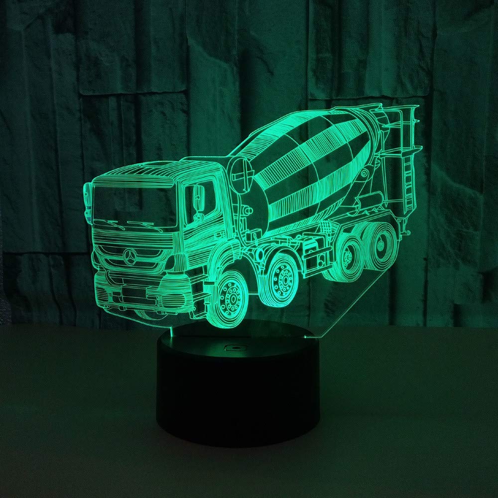 3D Touch Night Light Mixer - USB Powered Modern Desk Lamp with Touch Switch for Living Room, Bedroom, or Office - Perfect for Reading, Working, and Ambient Lighting