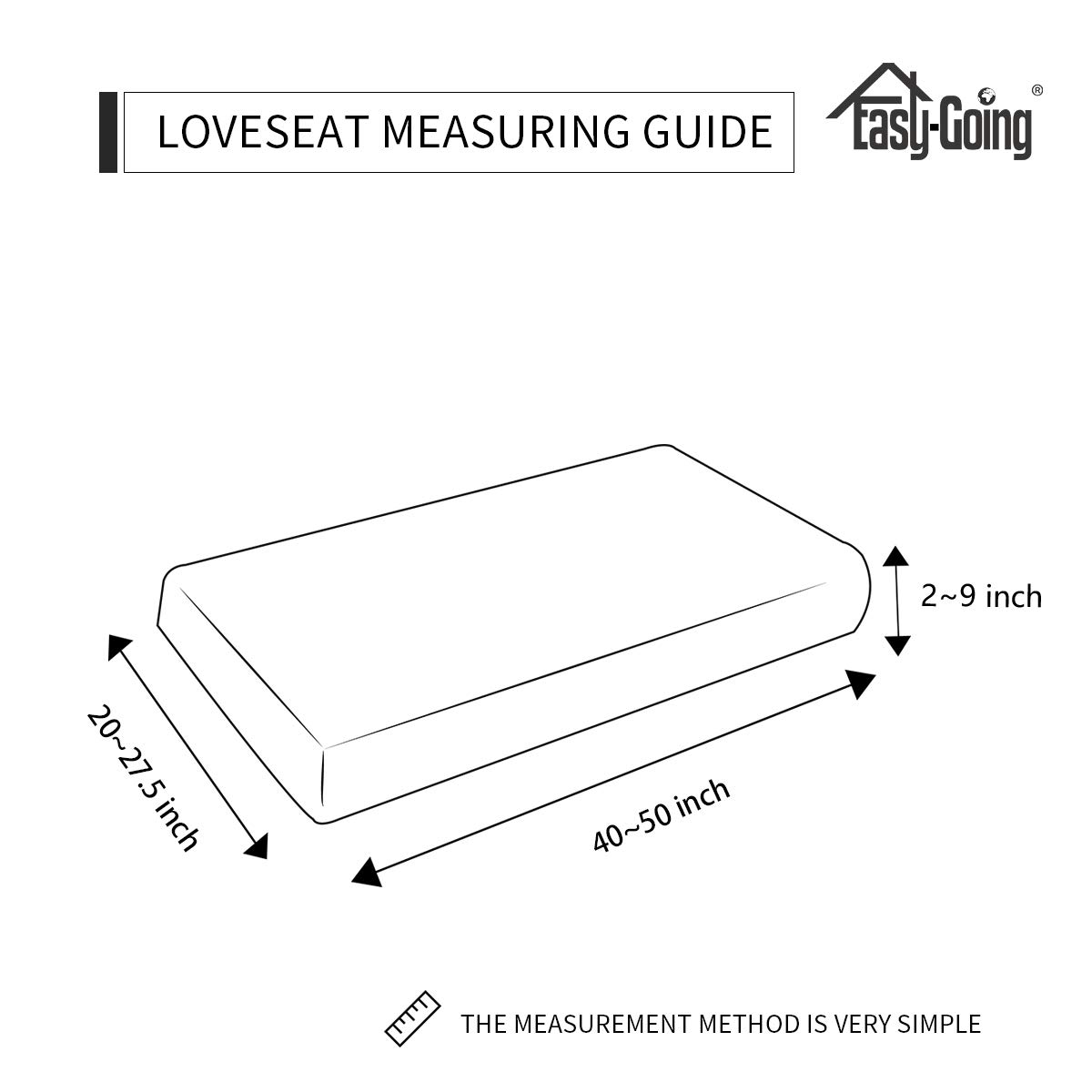 Stretch Loveseat Cushion Cover - Soft Elastic Sofa Slipcover Protector for Furniture (Ash Rose) - Perfect for Living Room, Bedroom & Home Decor