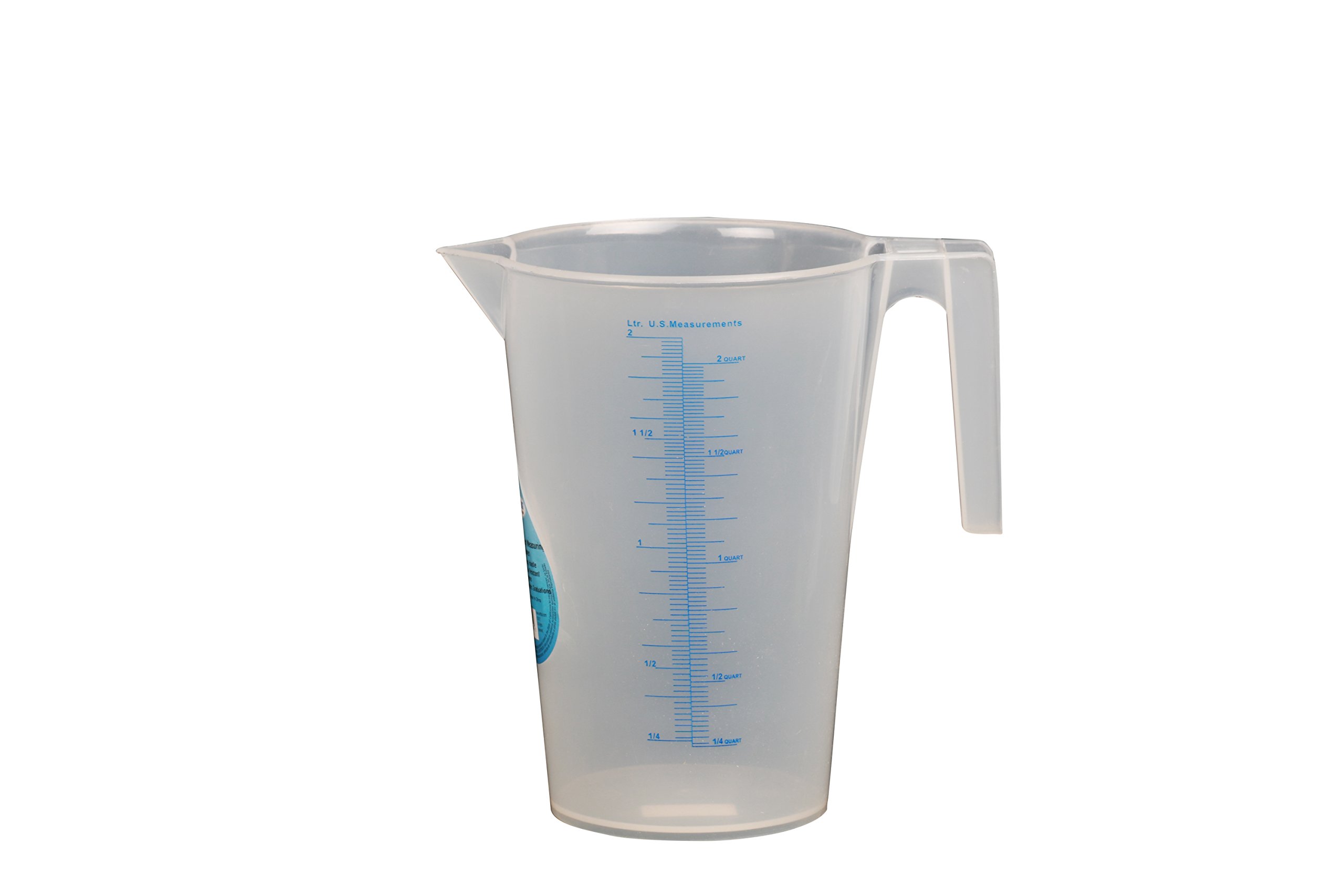 WirthCo 94140 Funnel King 2 Liter General Purpose Graduated Measuring Container - Durable Plastic Measuring Cup for Liquids, Chemicals & Automotive Fluids - Perfect for Cooking, Lab Work & DIY Projects