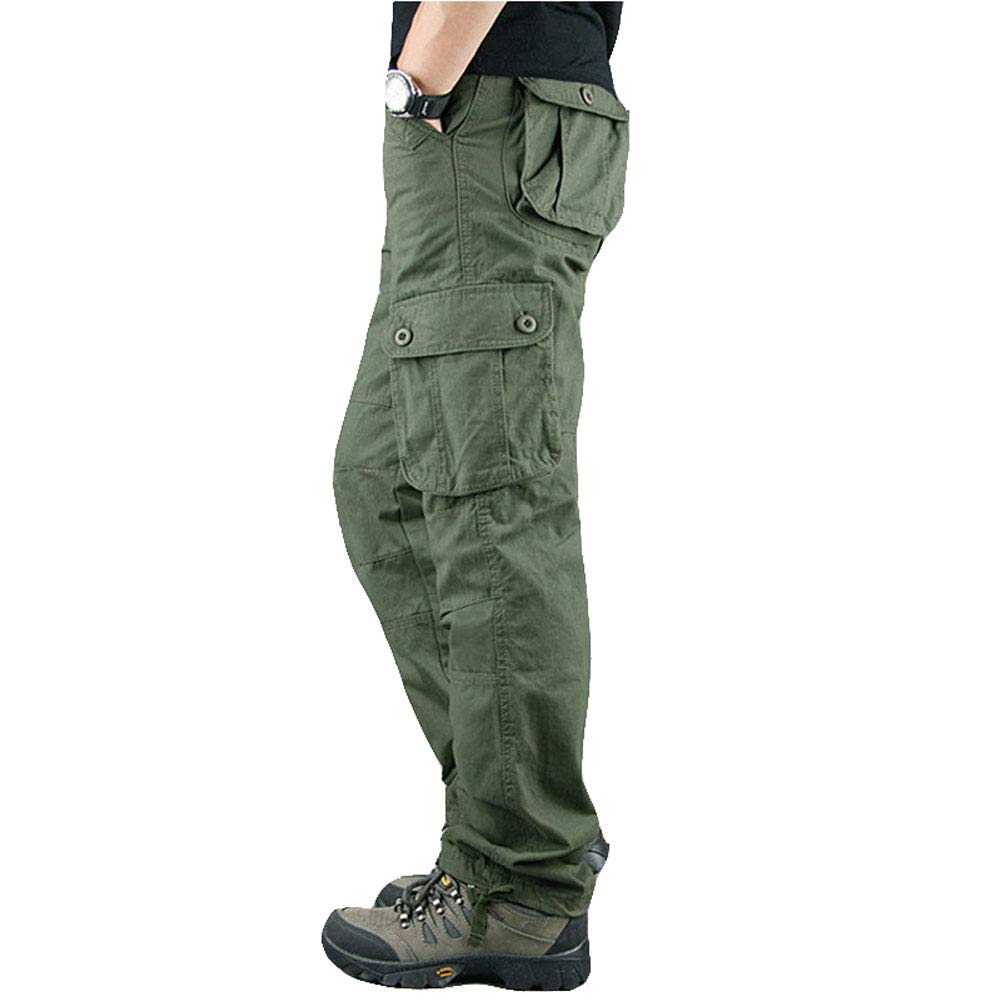Lilychan Men's Lightweight Cargo Pants - Hiking, Army Combat & Work Pants with 6 Pockets - Durable Outdoor & Casual Wear for Adventure, Travel & Daily Use