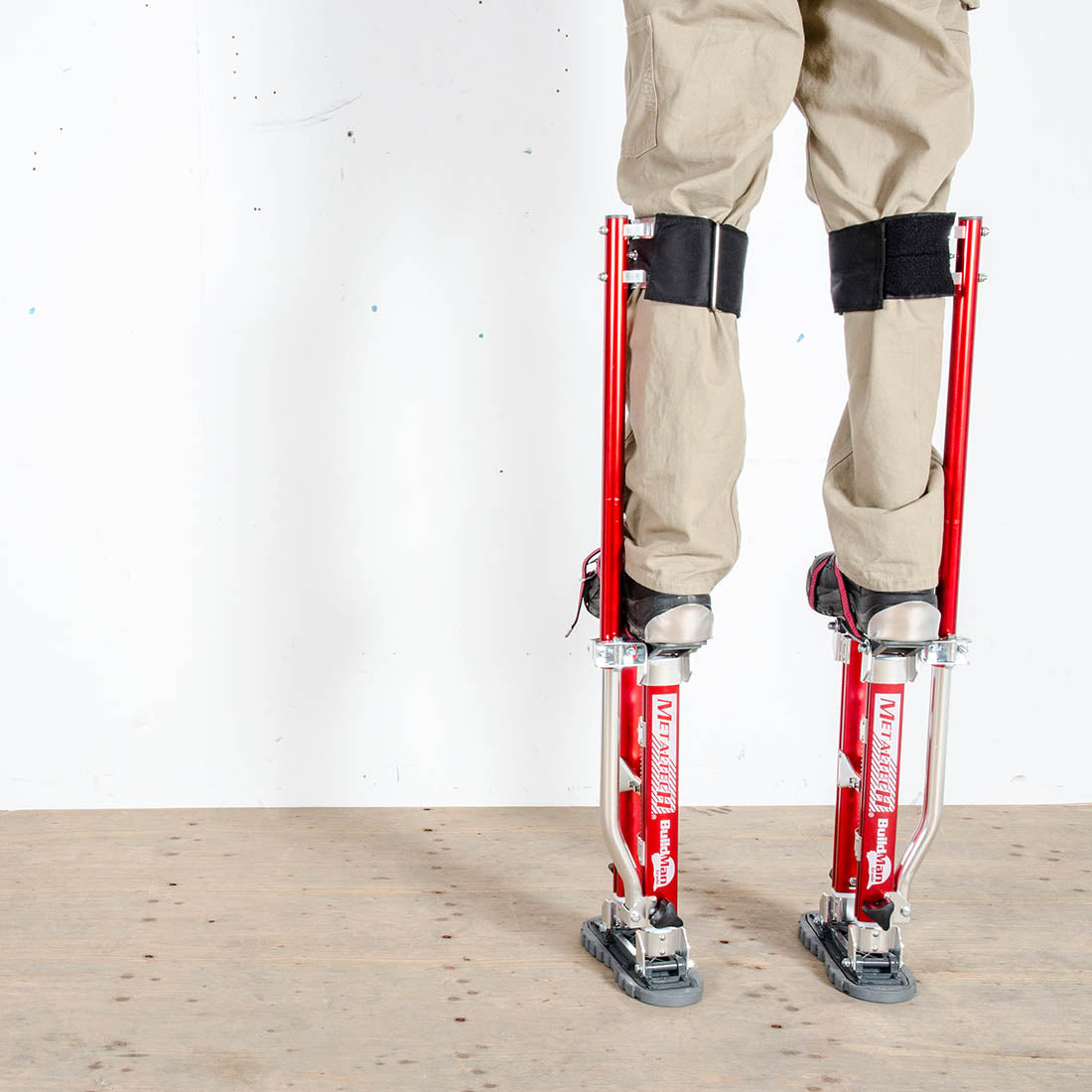 Buildman™ 18-30 Inch Adjustable Drywall Stilts - Professional Construction Tools for Ceiling Work, Painting & Home Renovation Projects