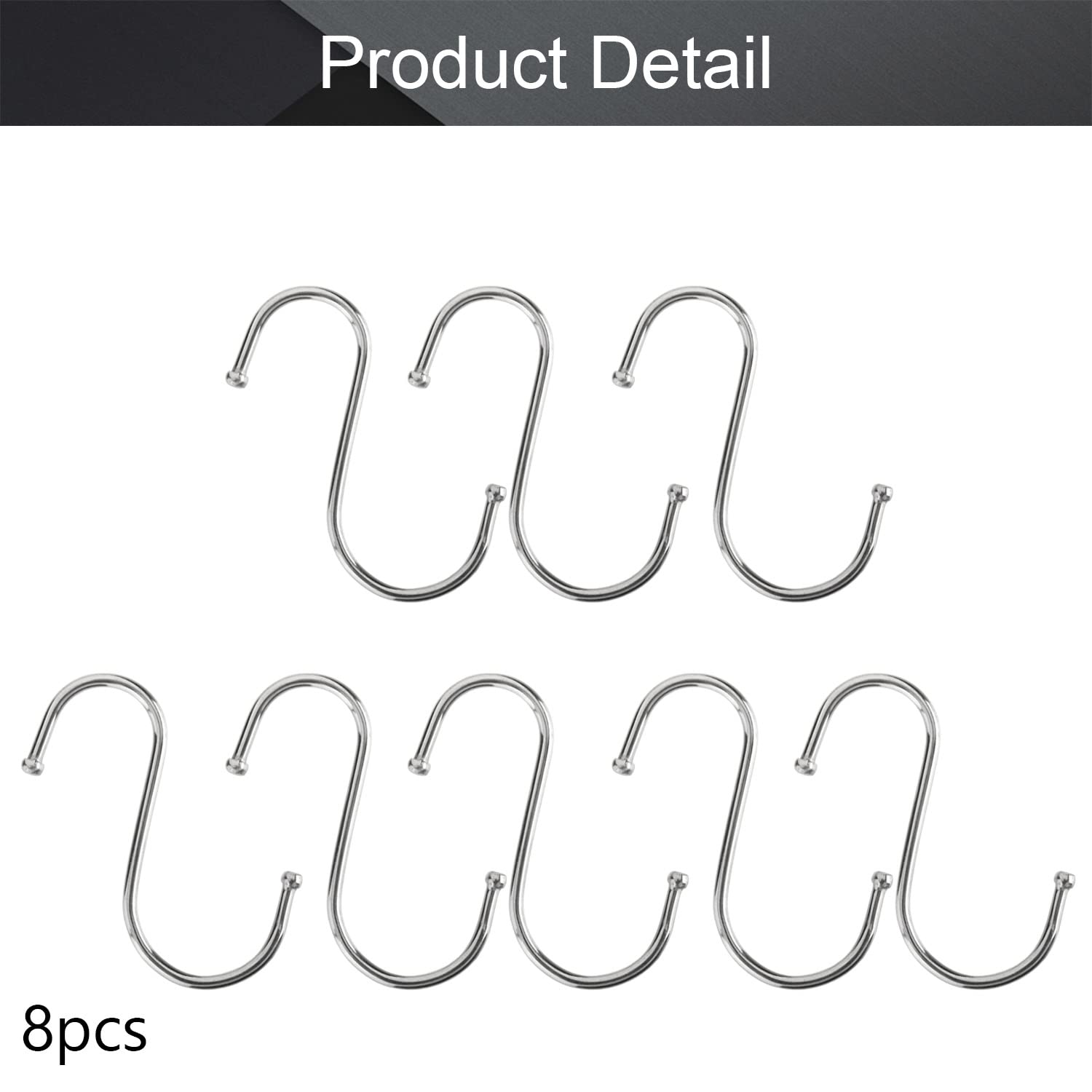 MroMax 8-Pack Silver S-Shaped Metal Hooks 2.95