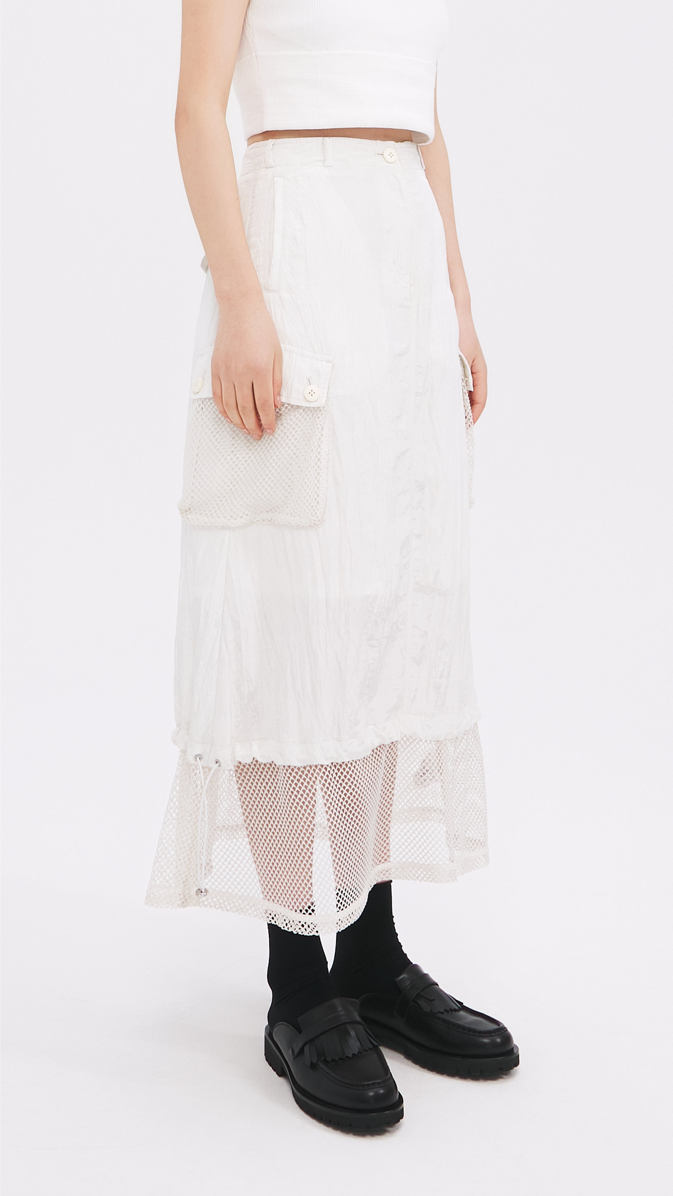Stylish Nylon Patch Skirt for Women - Trendy A-Line Mini Skirt with Unique Patches | Perfect for Casual Outfits, Streetwear Fashion & Everyday Wear