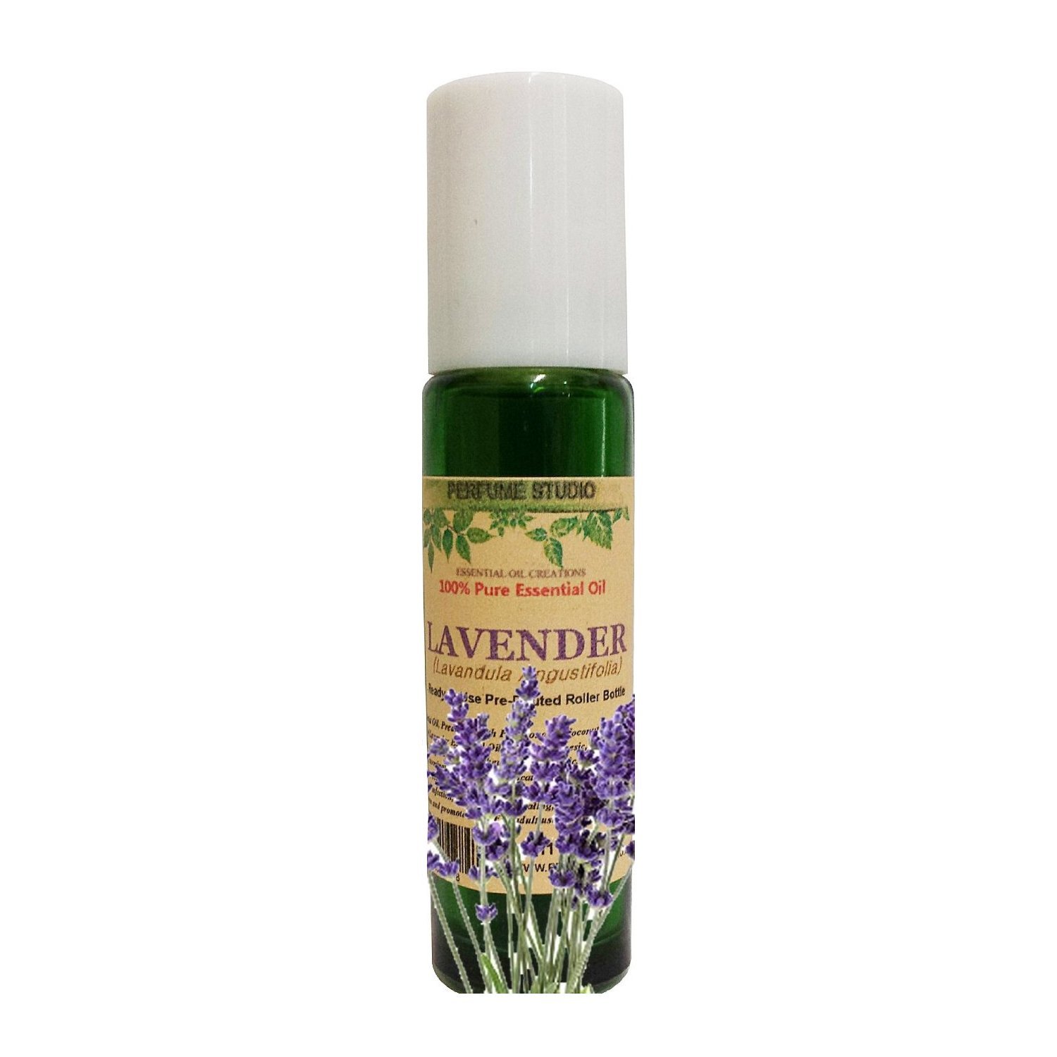 10ML Lavender Essential Oil Roll On - Pre-Diluted with Fractionated Coconut Oil, Ready to Use Glass Roller Bottle for Stress Relief, Sleep Aid & Aromatherapy