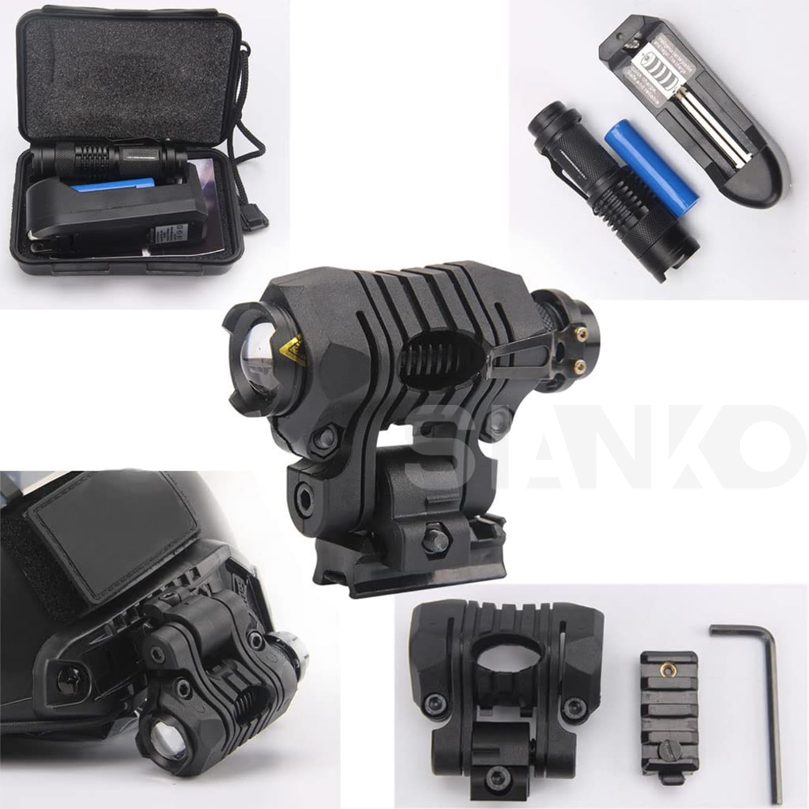 Tactical Paintball Airsoft Helmet Set with Noise Cancelling Headset, Telescope, Visor, Goggles & NVG Mount - Ideal for Military Simulation, Airsoft Battles & Outdoor Adventure