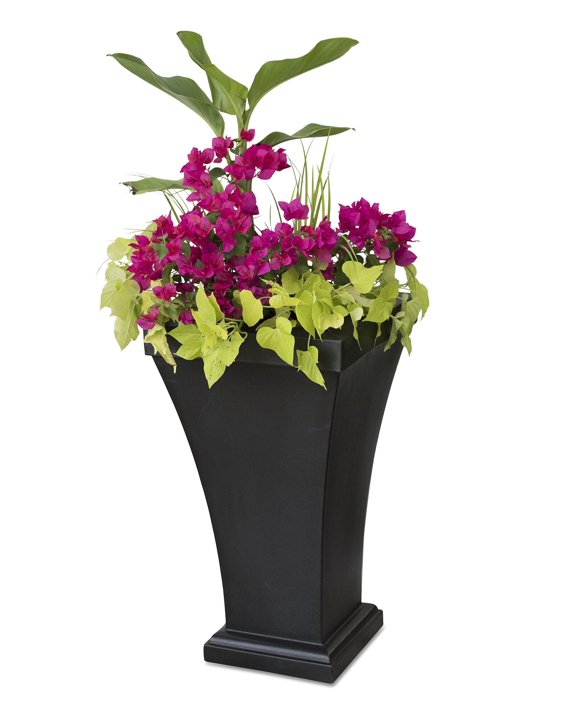 Tall Bordeaux Patio Planter - Large Outdoor Flower Pot for Garden, Balcony & Deck Decor - Perfect for Plants, Flowers & Herbs