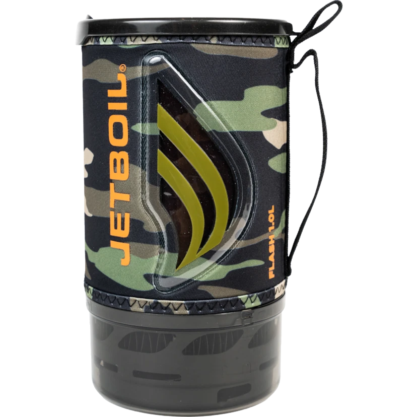 Jetboil Flash 1.0L Camping Stove System - Compact, Fast Boiling Backpacking Stove for Outdoor Adventures (Dark Camo) - Perfect for Hiking, Backpacking & Emergency Preparedness