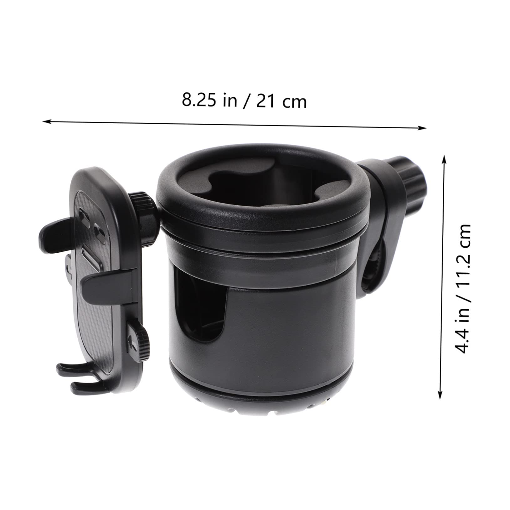 Wakauto 2-Pack Metal Cup & Phone Holder for Jogging Strollers - Secure Smartphone & Drink Holder for Running, Walking, Shopping - Perfect for Parents & Outdoor Activities