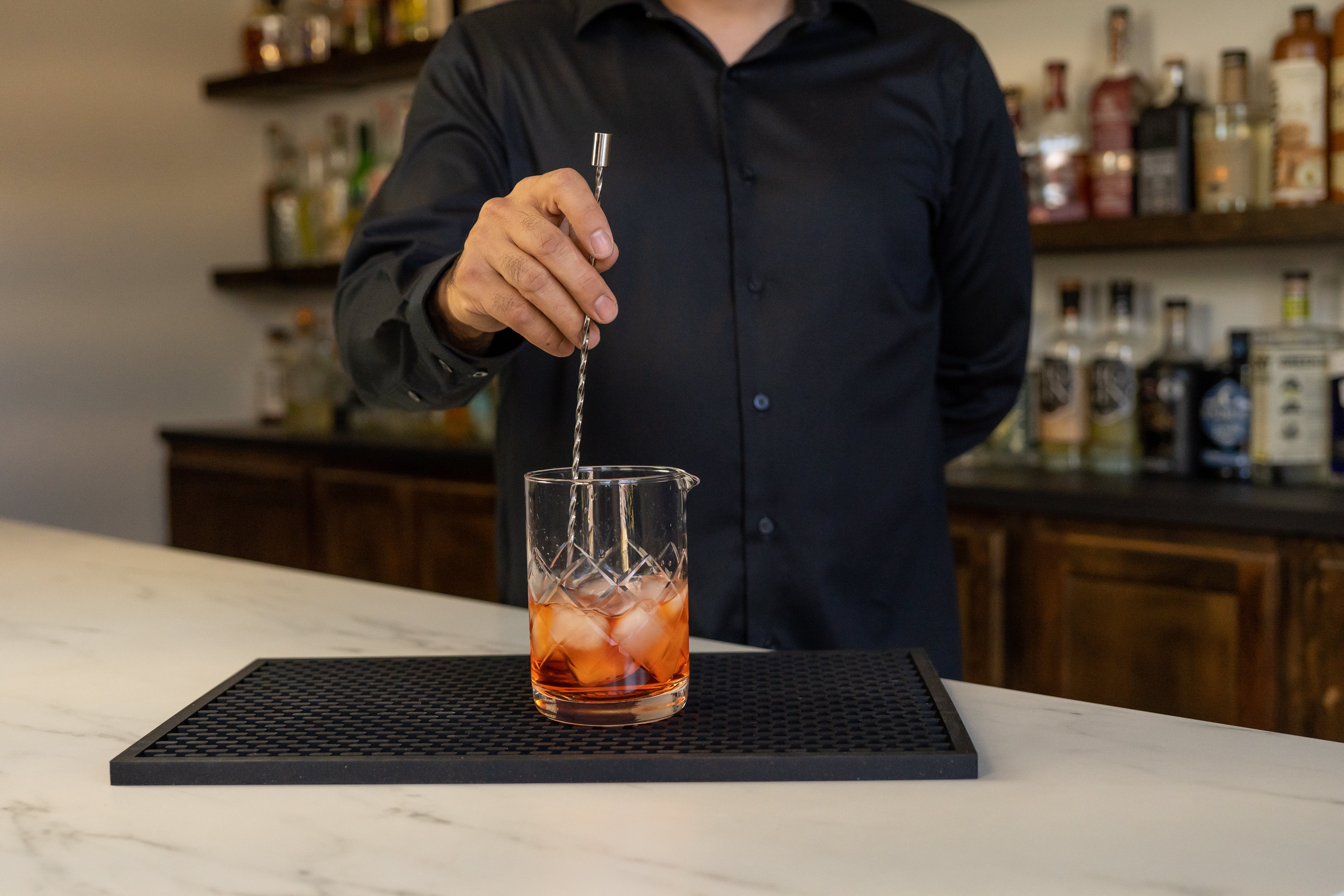 Premium Deco Cocktail Mixing Glass - 16oz Bar Mixing Glass for Craft Cocktails, Old Fashioned & Martini - Perfect for Home Bartenders & Professional Bars