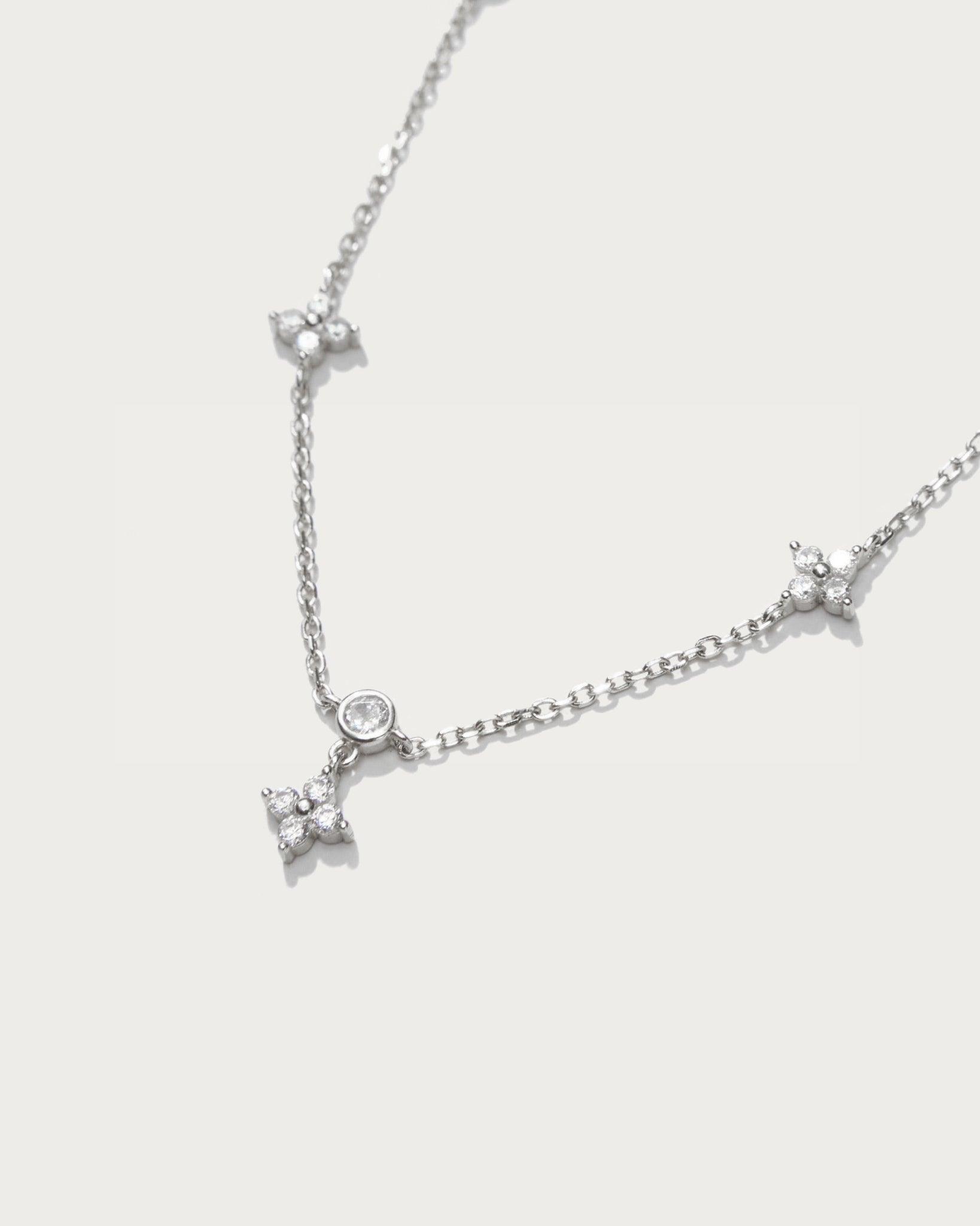Lucky Clover Silver Necklace for Women - Four Leaf Clover Pendant Jewelry Gift for Good Luck & Protection | Perfect for St. Patrick's Day, Birthday & Everyday Wear