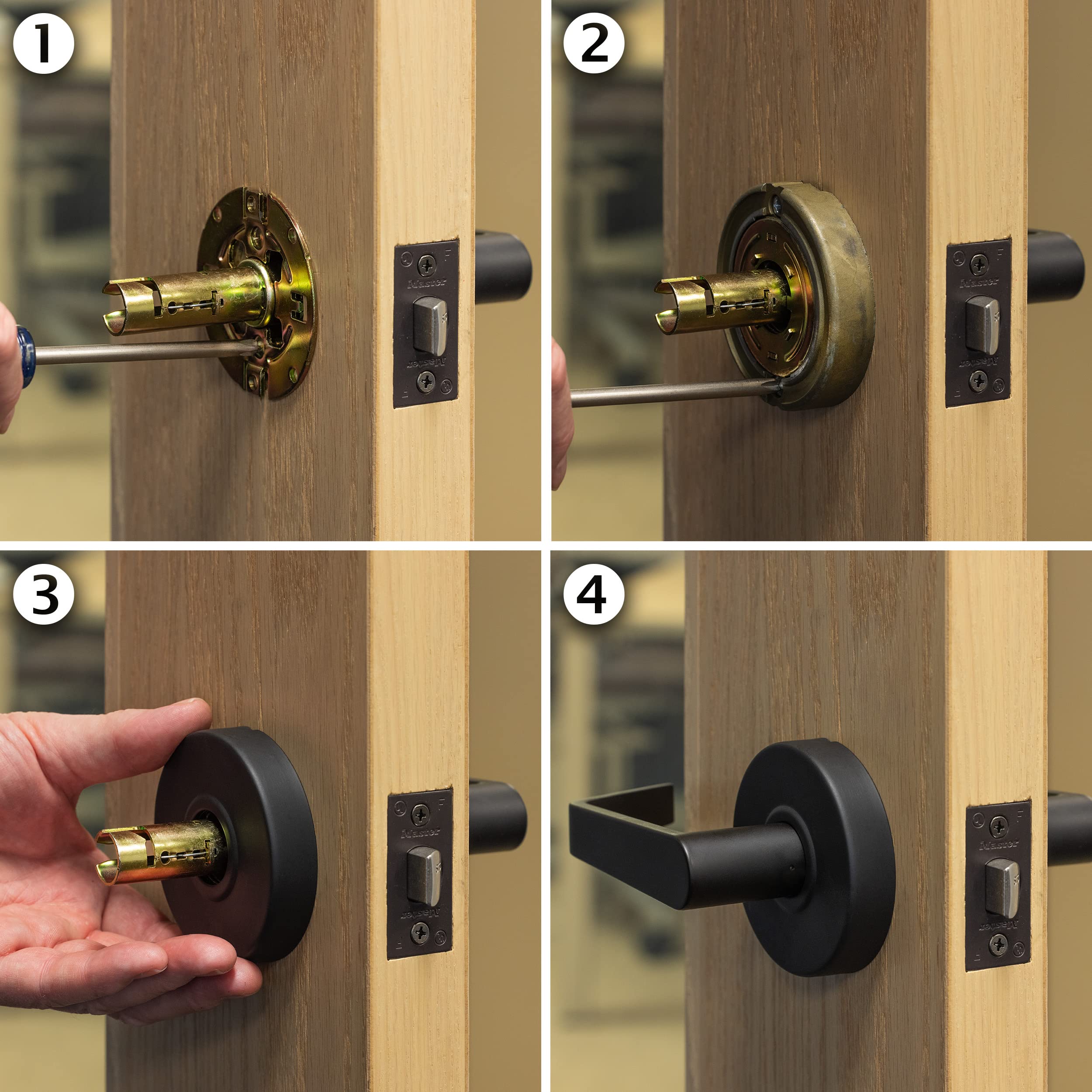 Master Lock SLCHCR10B Heavy Duty Grade 2 Commercial Classroom Door Lock - Lever Style with Bump Stop Technology, Oil Rubbed Bronze Finish - Ideal for Schools, Offices & High-Traffic Areas