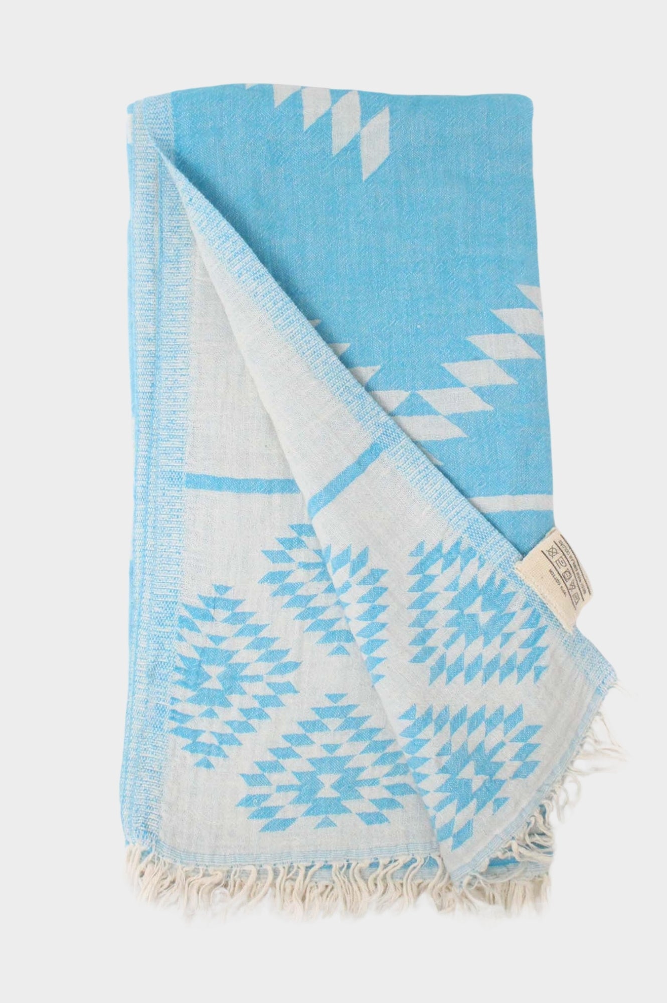 Premium Greek Pestemal Absorbent Towels - Soft & Quick-Drying, Turquoise Blue - Perfect for Beach, Yoga, Travel & Spa