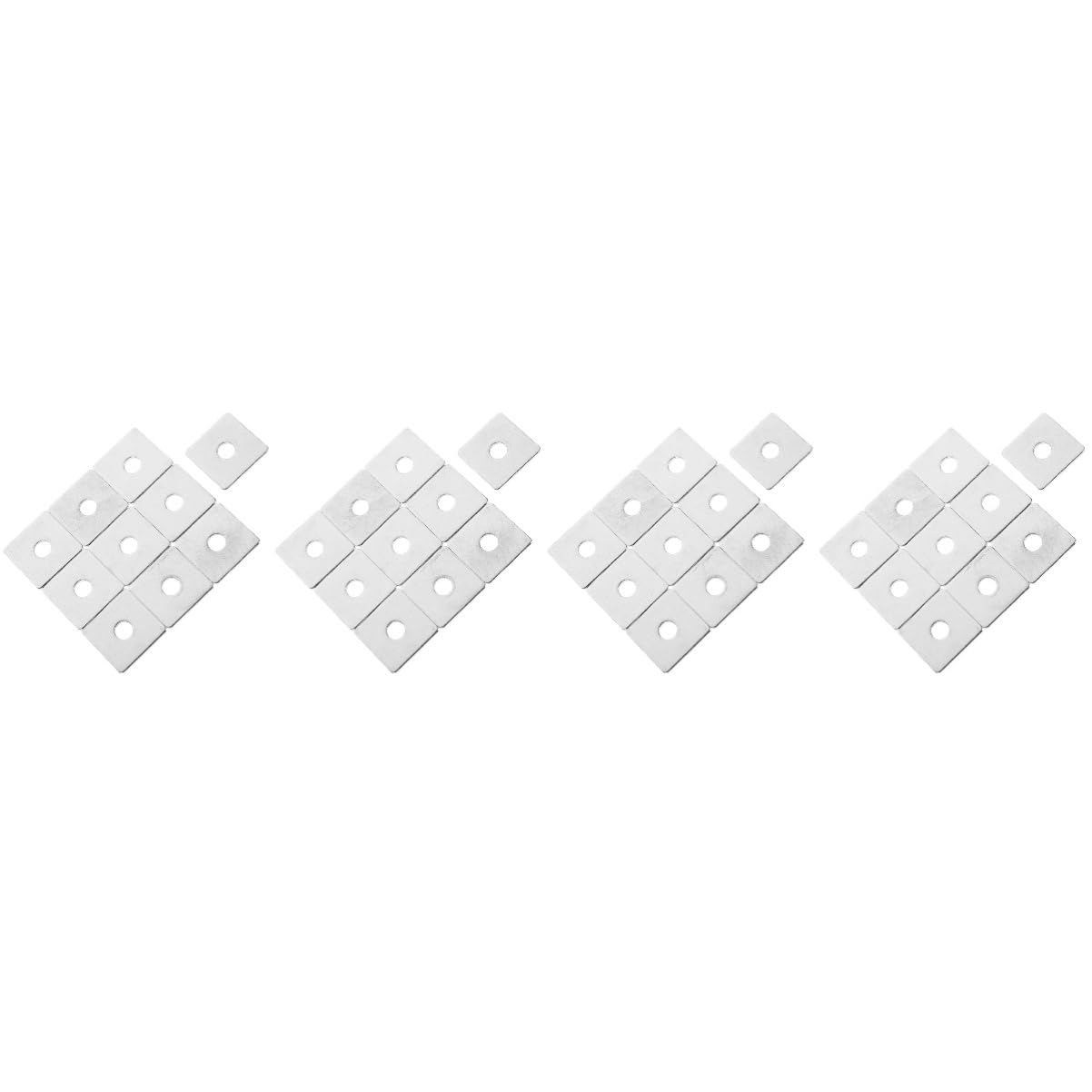 GLEAVI 40 Pcs Stainless Steel Square Washer Gasket - Heavy Duty Wall Repair Washers for Plaster & Drywall - Perfect for Home Renovation, Construction & DIY Projects