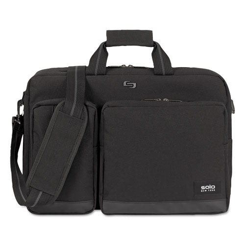 Urban Hybrid Briefcase for Laptop - Fits Up to 15.6 Inch Laptop (17.25 x 12.5 x 8 Inches) - Durable Black Business Bag - Perfect for Work, Travel & Commuting