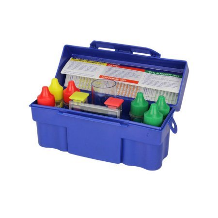5-Way Swimming Pool & Spa Water Test Kit - Accurate pH, Chlorine, Alkalinity, Hardness & Stabilizer Testing for Clean & Safe Water | Ideal for Home Pools, Hot Tubs & Spas