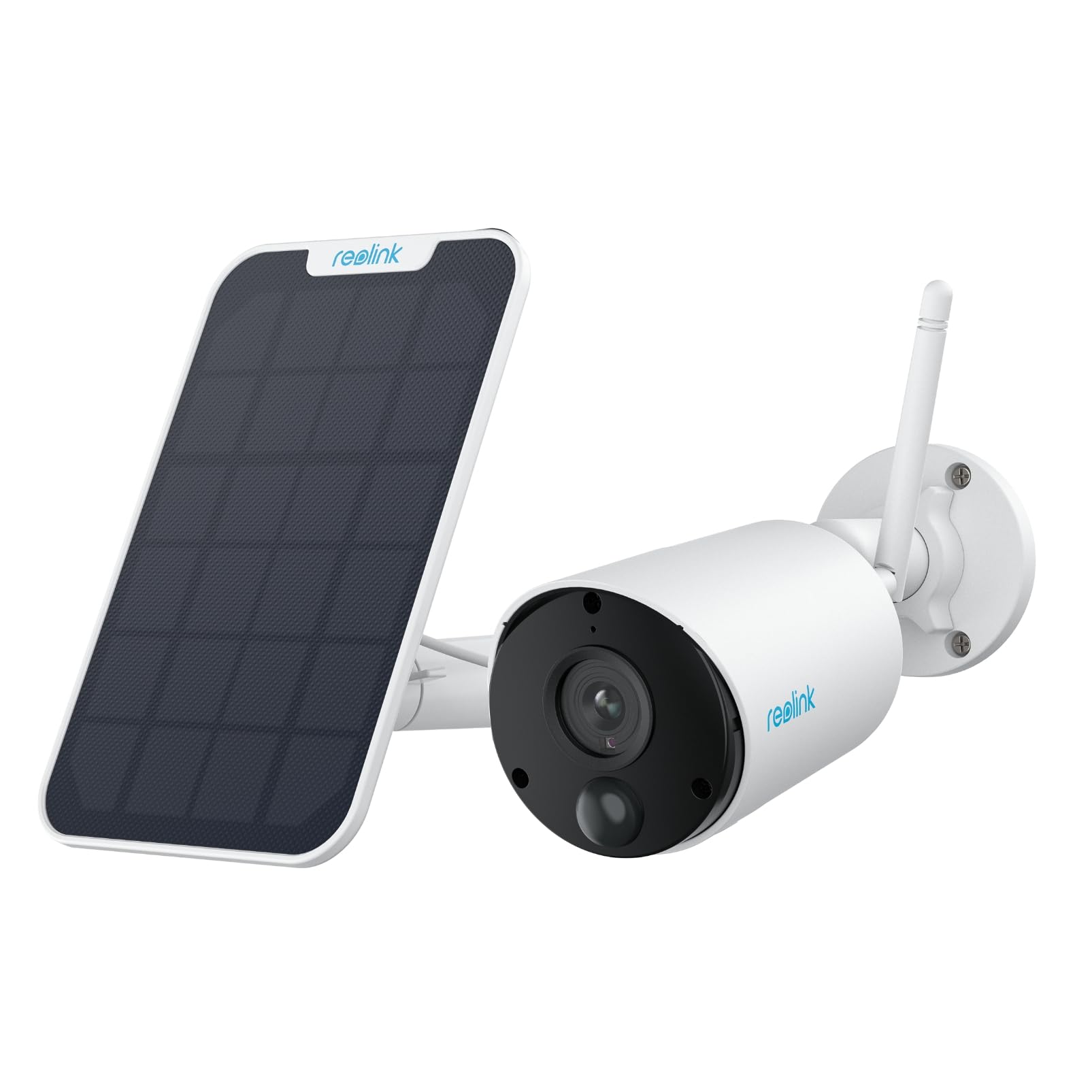 Reolink Argus Eco 2K Solar Security Camera - Wireless Outdoor WiFi Surveillance with 3MP Night Vision, 2-Way Audio, Local Storage & No Monthly Fees - Ideal for Home, Garage & Backyard Security Monitoring