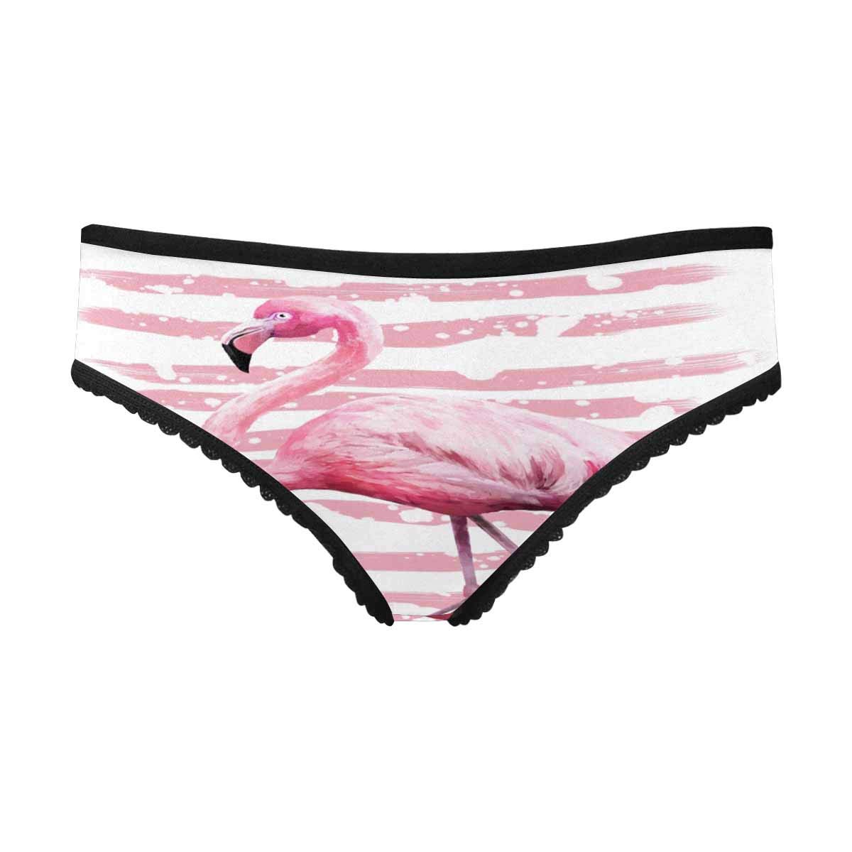 InterestPrint Women's Cotton Underwear - Soft Classic Briefs Panty with Pink Cherry Blossom Print | Comfortable Everyday Wear for Women, Sleep, Lounge, Travel