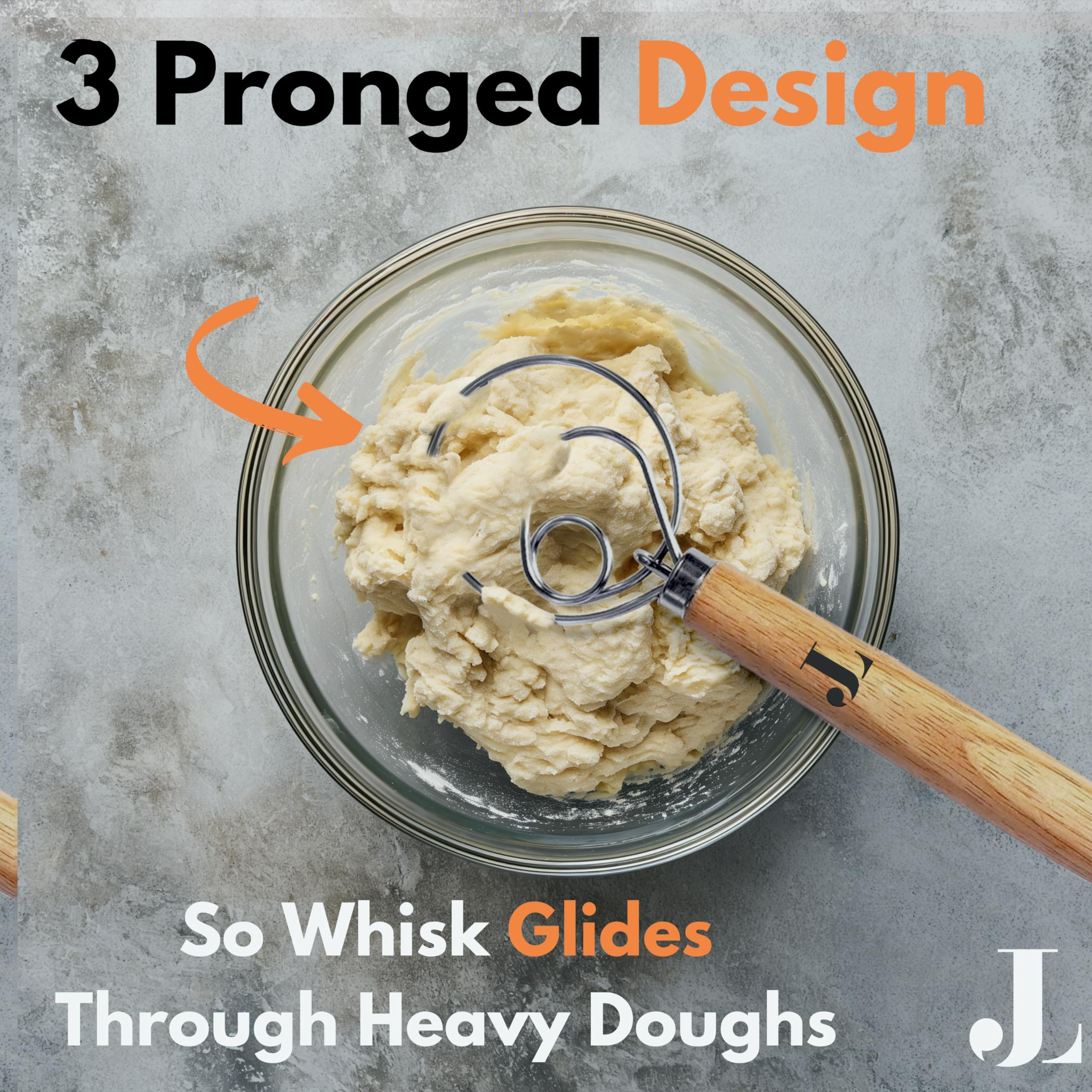 Premium Danish Dough Whisk & Flour Sifter Set - 2-Piece Artisan Bread Making Kit for Sourdough, Powdered Sugar Dusting & Baking | Perfect for Home Bakers & Professional Chefs