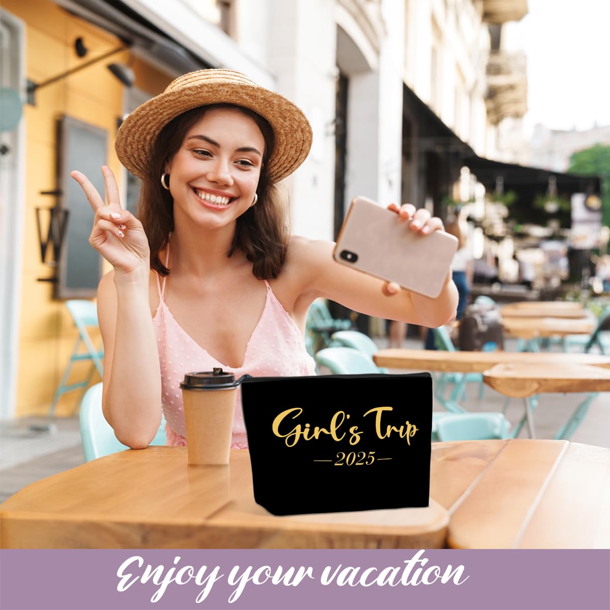**Stylish Weekend Travel Bag for Teen Girls & Women - Perfect Gift for Sister, Auntie, BFF, Besties - Big Little Soul Sister Christmas Birthday Present - Ideal for Girls' Getaway & Makeup Storage**    *(Use Case: Great for travel, sleepovers, beach trips, gym essentials, or as a chic everyday tote!)*
