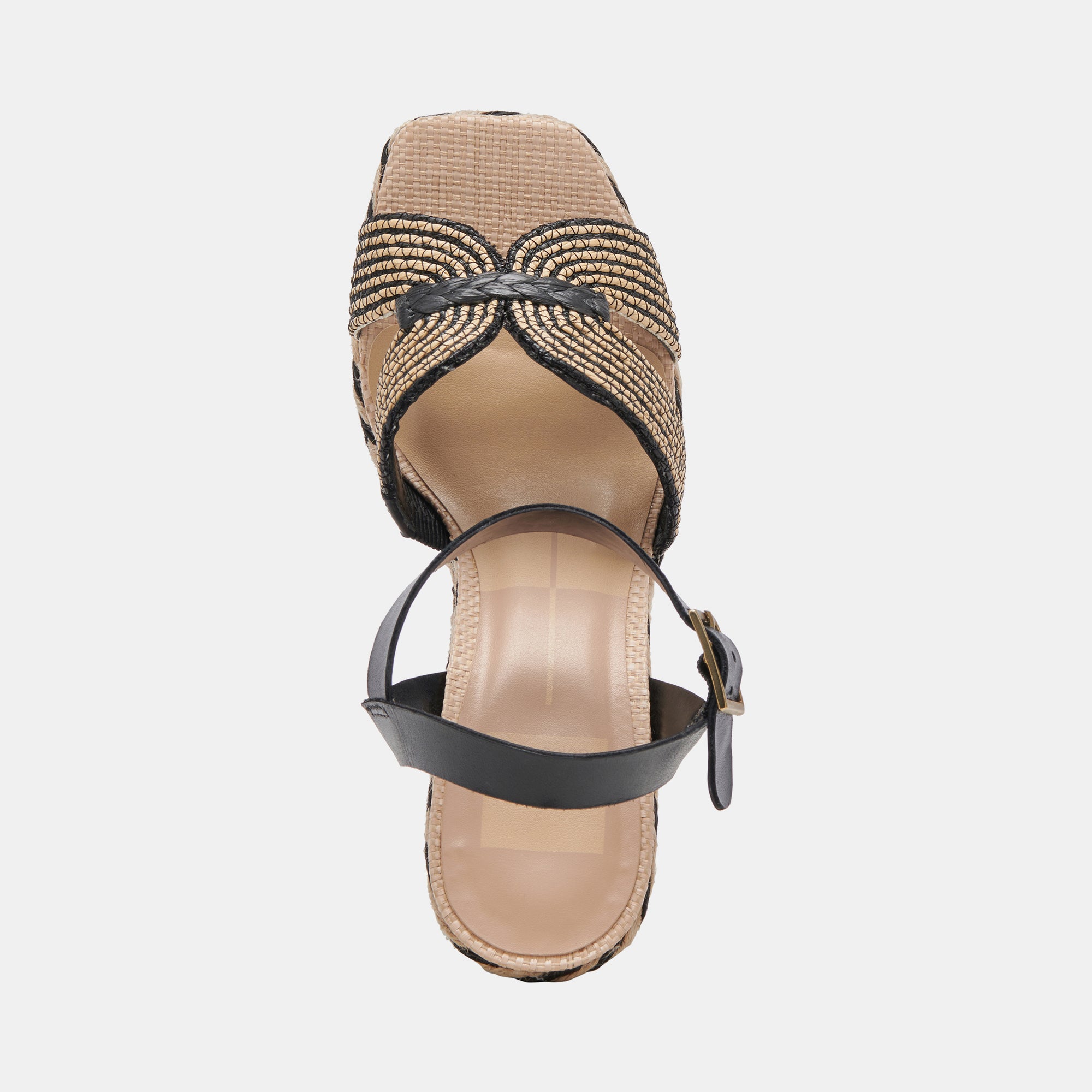 CALE Women's Black Natural Raffia High Heels - Comfortable Summer Sandals for Weddings, Parties & Beach Vacations