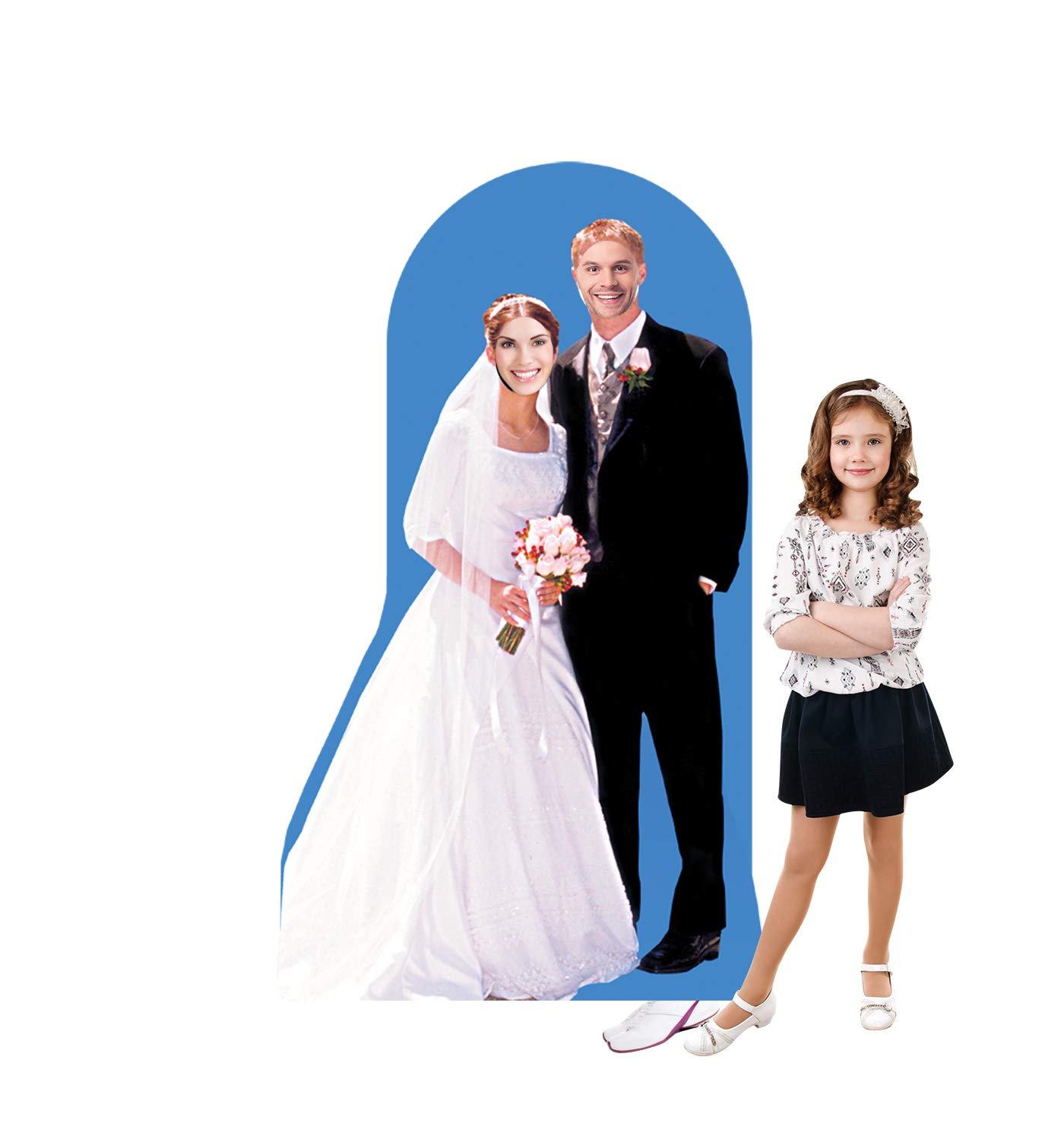Life-Size Cardboard Cutout Standee - Bride & Groom Wedding Stand-in | Perfect for Wedding Decor, Photo Booths & Surprise Proposals