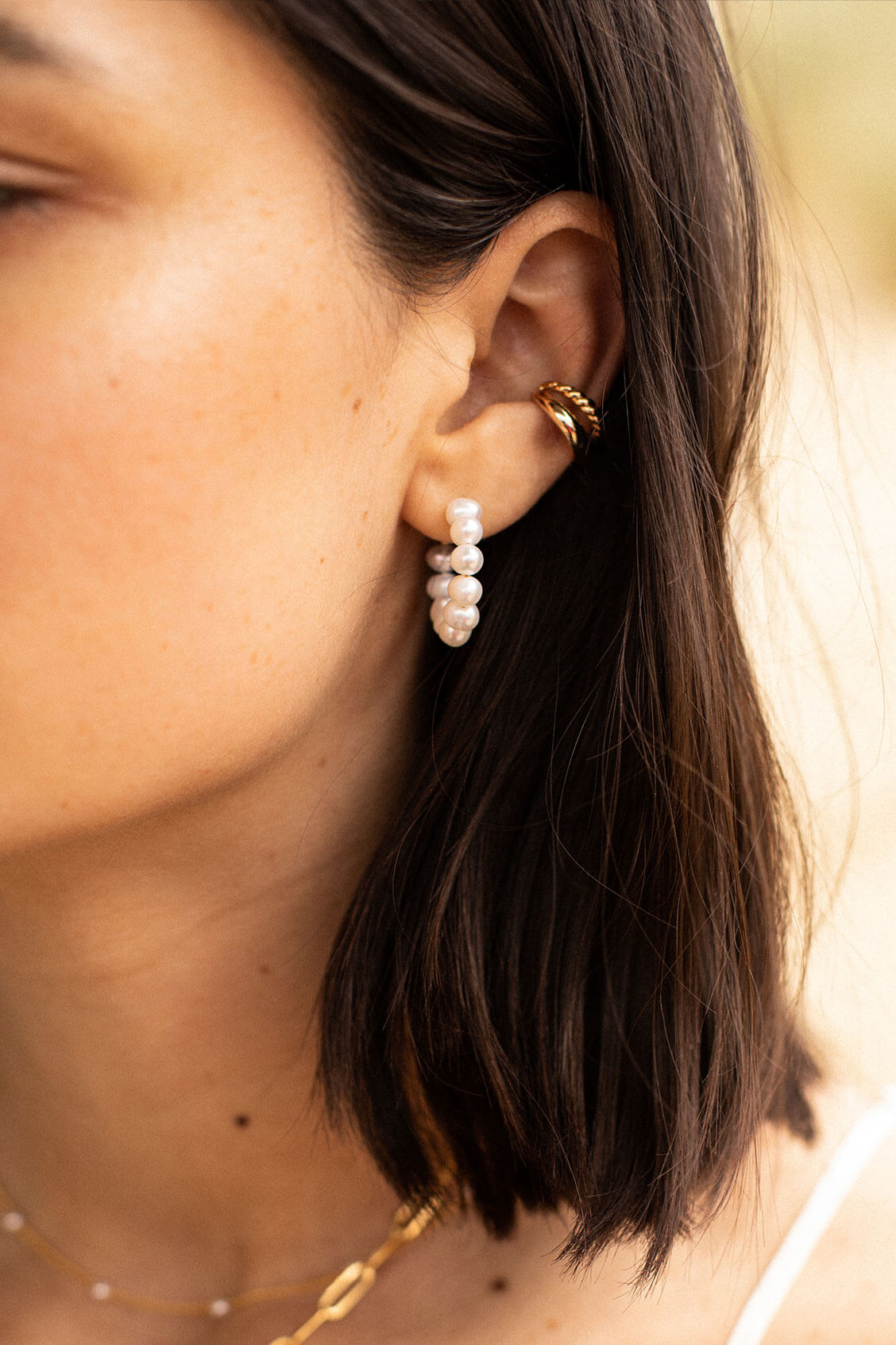 Stylish Multi Pearl Beaded Hoop Earrings for Women - Elegant Fashion Jewelry for Parties, Weddings & Everyday Wear