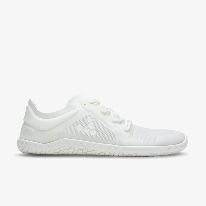 Vivobarefoot Women's Primus Lite III Barefoot Shoes - Breathable Minimalist Sneakers for Running & Gym - Bright White | Perfect for Trail Running, Cross Training & Everyday Wear