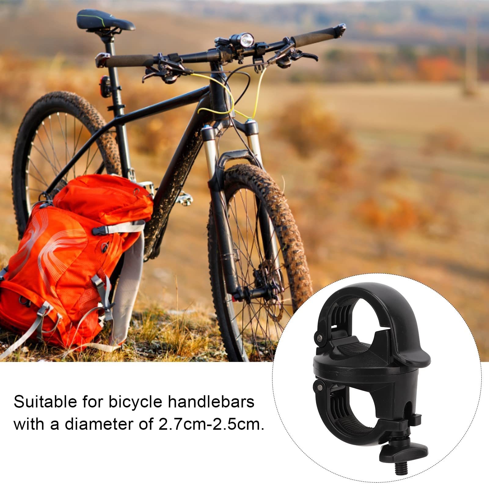 360° Rotating Quick-Install Bike Flashlight Mount - Universal Bicycle Light Holder Bracket for Night Cycling, Commuting & Outdoor Adventures
