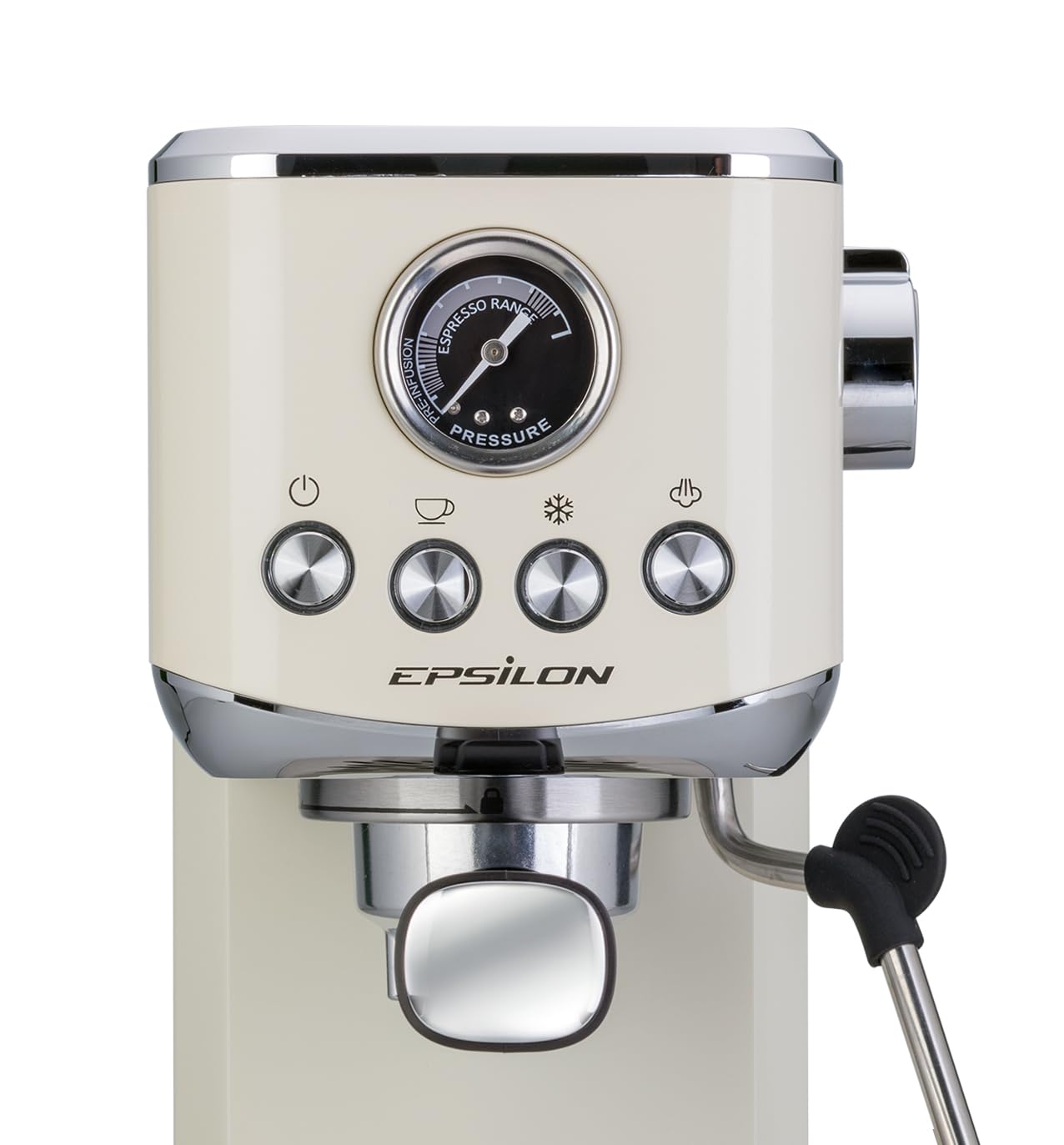 Premium Epsilon 20-Bar Espresso Coffee Machine with Milk Frother & Steam Wand - Compact Stainless Steel Coffee Maker for Hot/Iced Coffee & Cold Brew - 1.2L Removable Water Tank - Perfect for Home, Office & Small Cafes