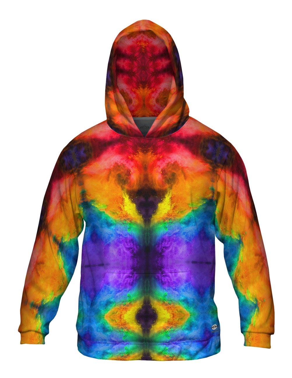 Yizzam Men's Rainbow Chalk Print Hoodie Sweater - Soft & Comfortable Pullover for Casual Wear, Street Style & Outdoor Activities