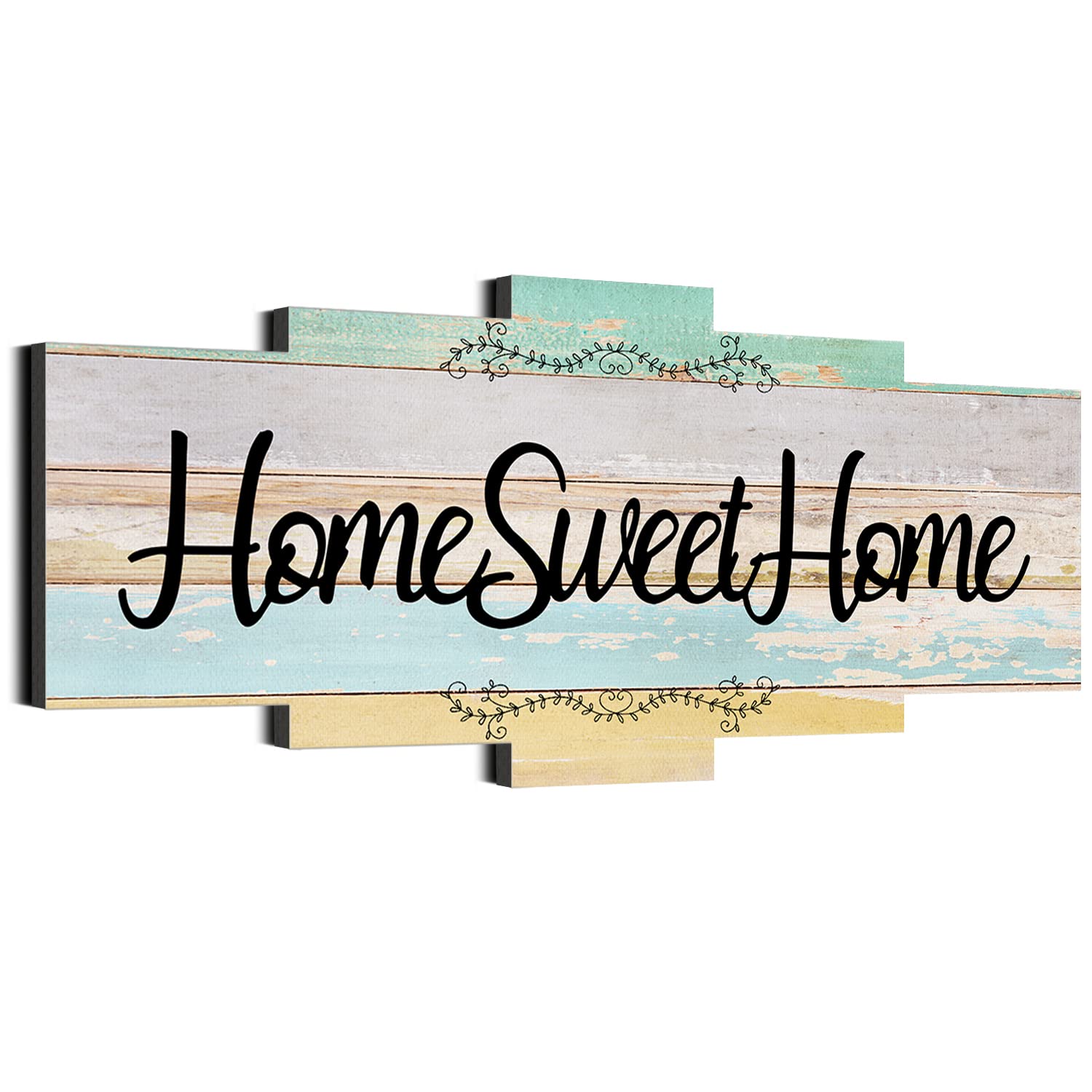 Large 32x14 Inch Farmhouse Rustic Wood Wall Decor Sign - 'Home Sweet Home' Wooden Plaque for Living Room, Kitchen & Entryway | Perfect Housewarming Gift & Rustic Home Decor