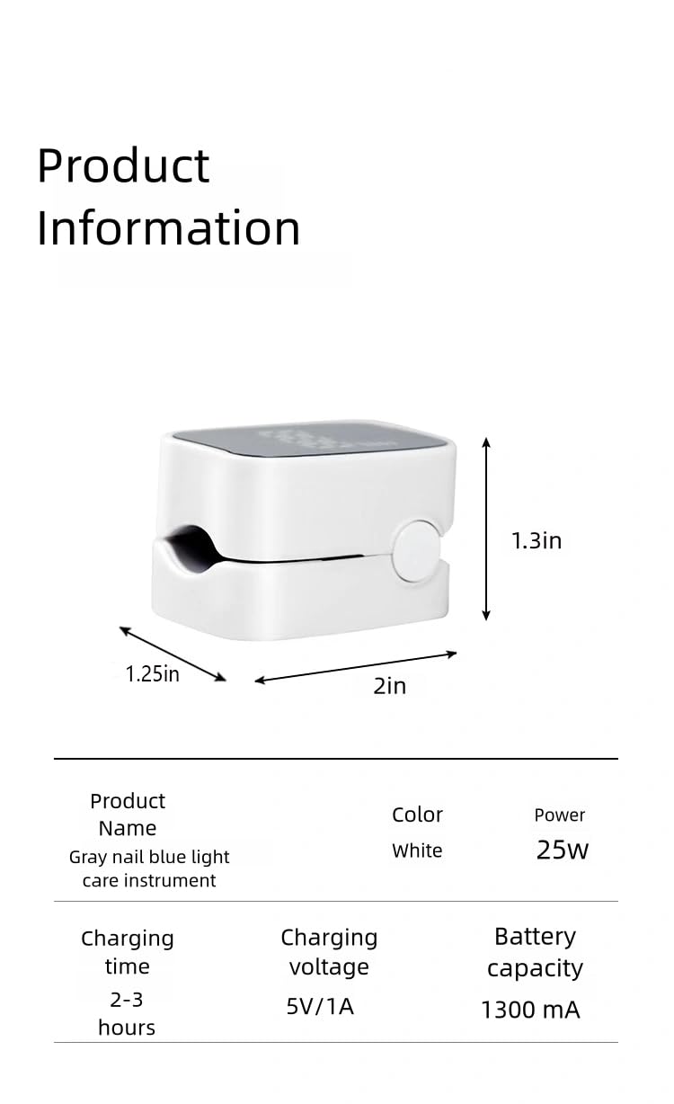 LED Display Nail Fungus Treatment Lamp - FSA/HSA Eligible Blue Light Therapy for Toenail Fungus (Onychomycosis) - Home Use Device for Effective Nail Care & Fungal Infection Relief - Perfect for At-Home Pedicures & Foot Health Maintenance