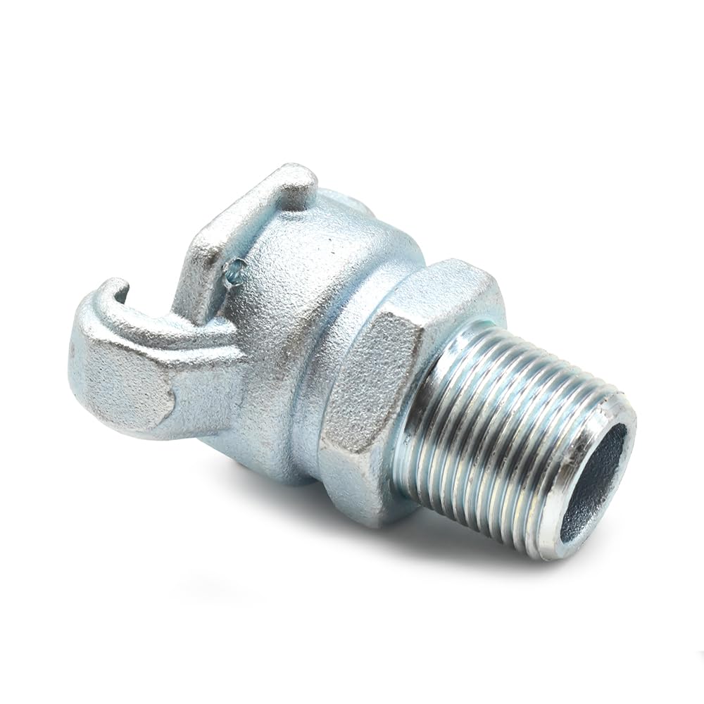 Interstate Pneumatics CU-851 3/4 Inch Male NPT Straight Through Jack Hammer Coupler - Pack of 100 - Heavy Duty Air Tool Connector for Construction, Demolition & Mining Equipment