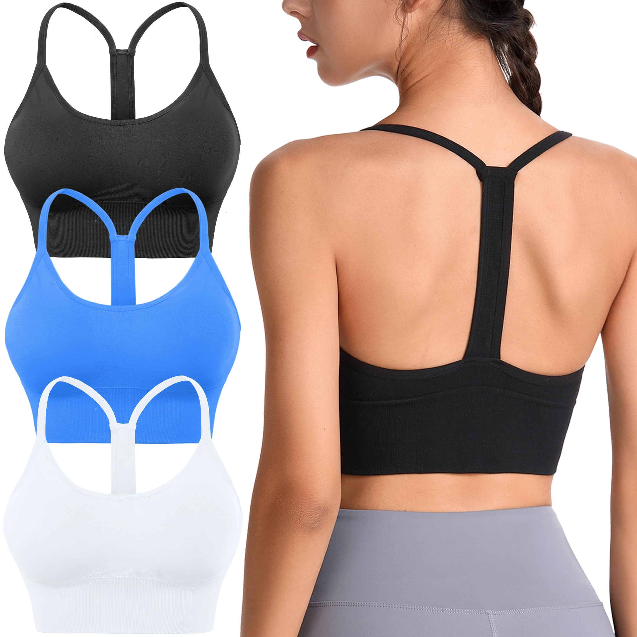 Evercute Padded Sports Bras for Yoga & Workout - Comfortable Fitness Wear