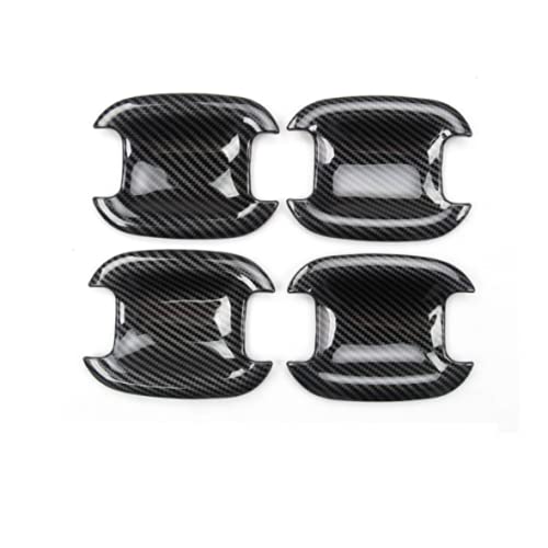 2021 Bronco Car Door Handle Cover - 4PCS Carbon Black Exterior Door Wrist Handle Protector & Decorative Frame | Durable Car Accessories for Ford Bronco | Perfect for Off-Roading, Daily Commute & Car Show Customization
