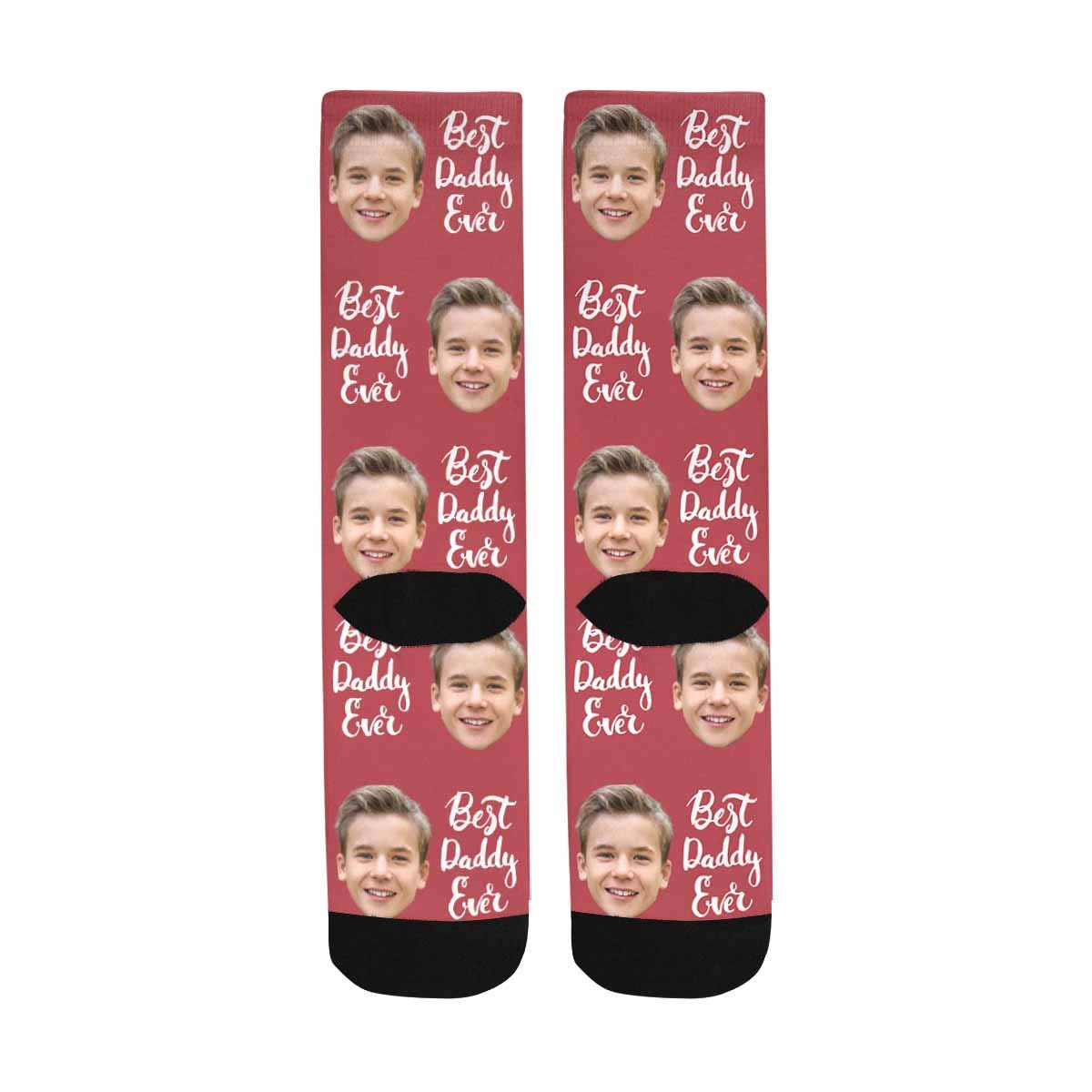 Personalized Custom Face Socks - Best Daddy Ever Gift with Photo - Funny Novelty Socks for Father's Day, Birthday & Special Occasions