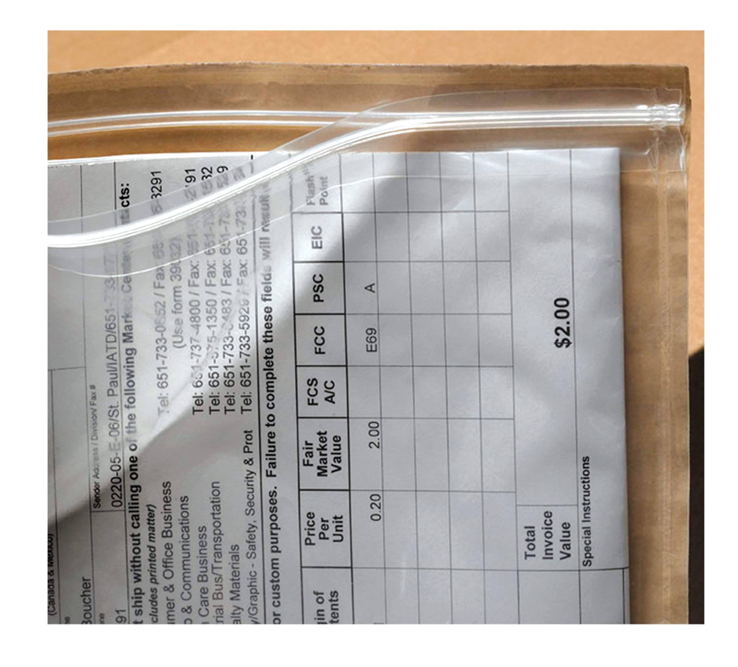 3M Non-Printed Zipper Closure Packing List Envelope NPZ-L, 8.5
